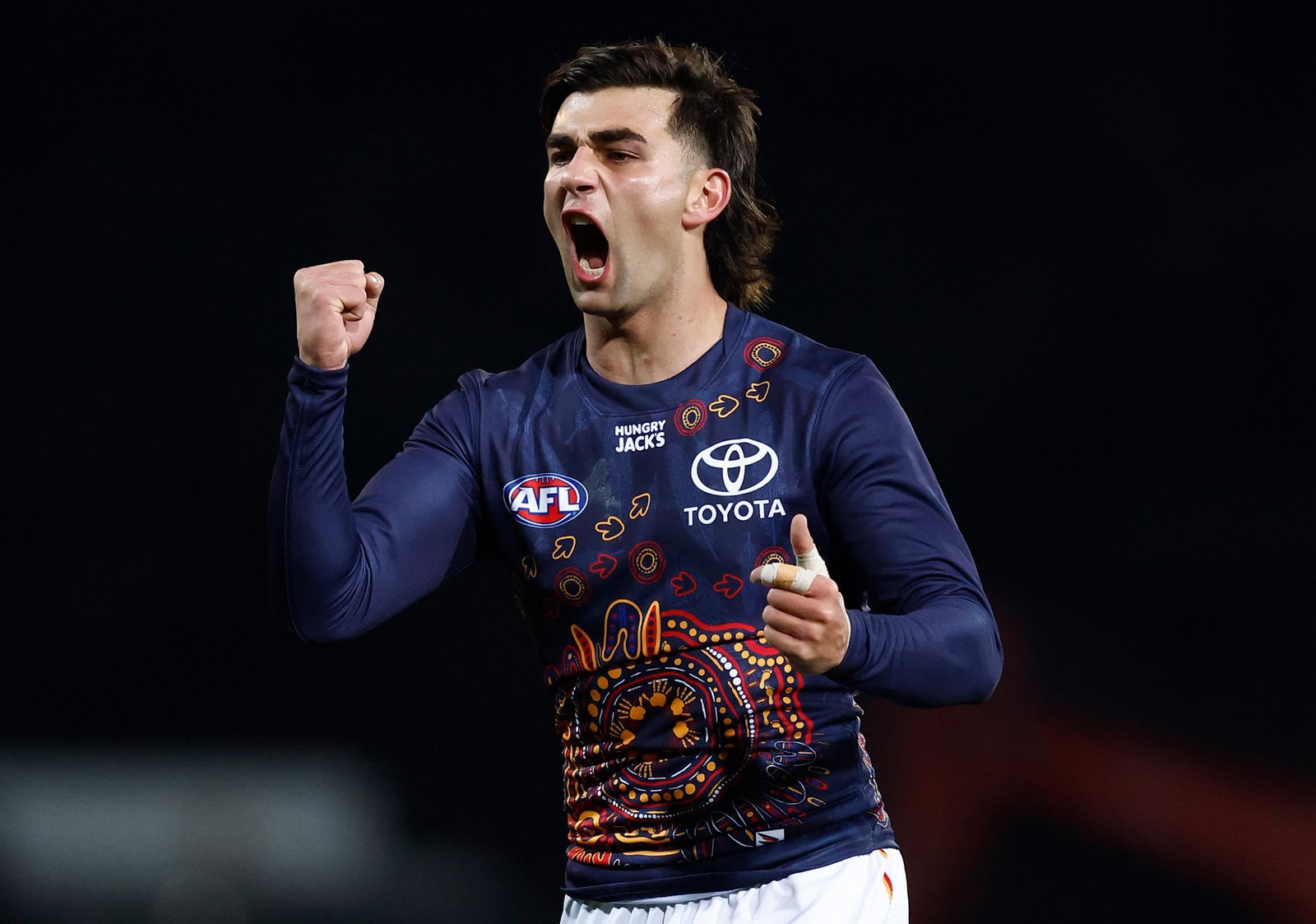 Josh Rachele kicked one of Adelaide's four first-quarter goals.