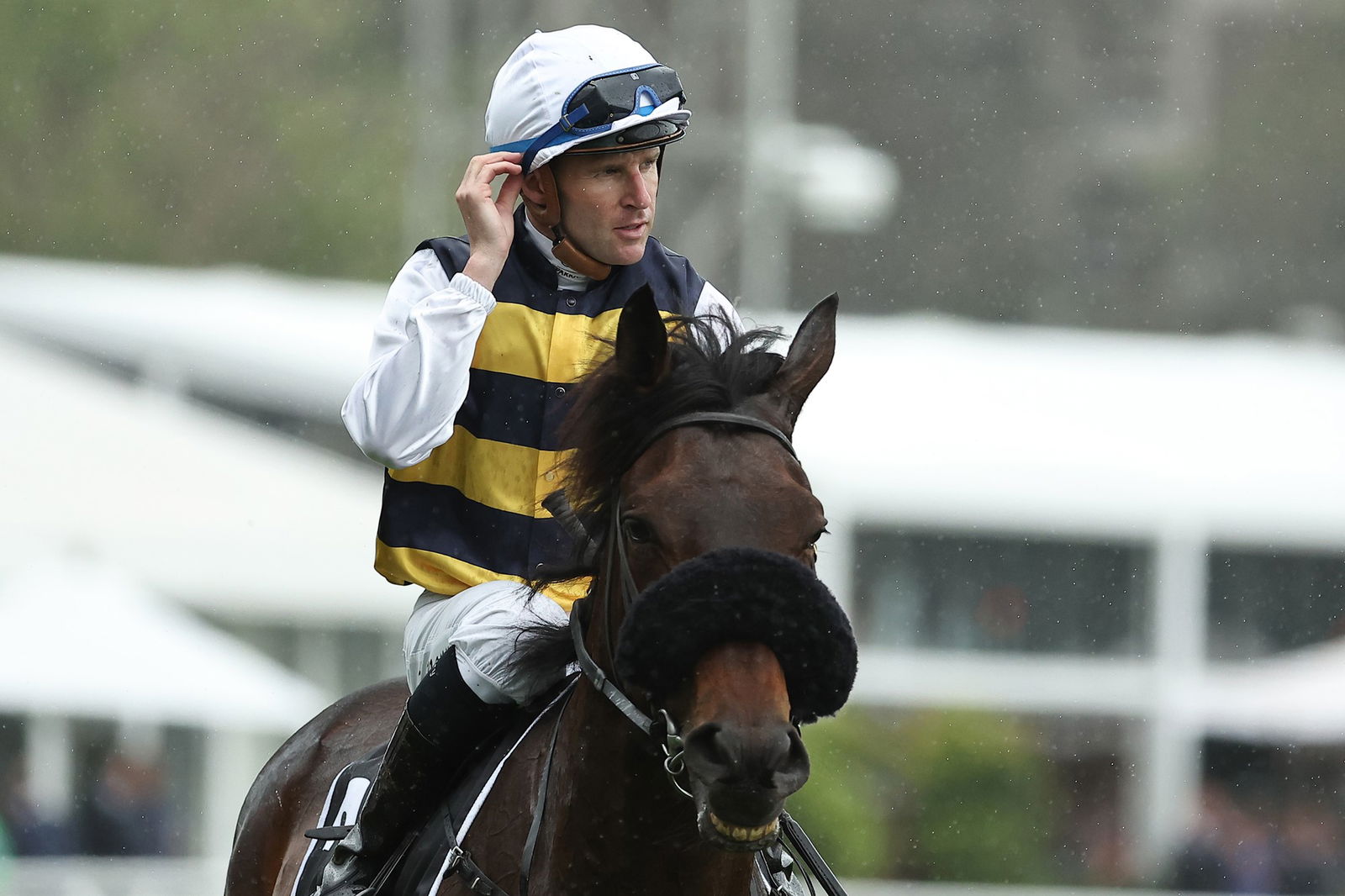 Tommy Berry riding Athabascan wins the St Leger Stakes at Royal Randwick Racecourse on October 19, 2024. 