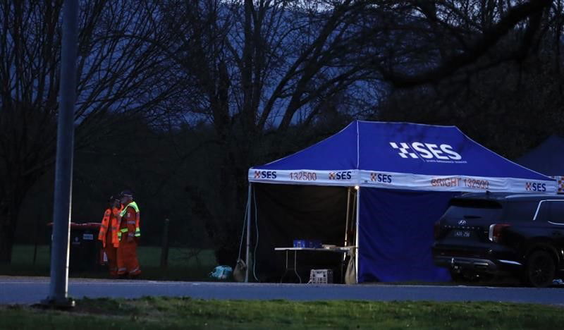 An SES station near the crime scene.