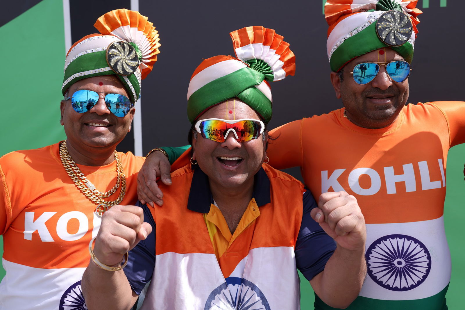 Indian fans in the stands for the semi -final of the ICC Champions Trophy.