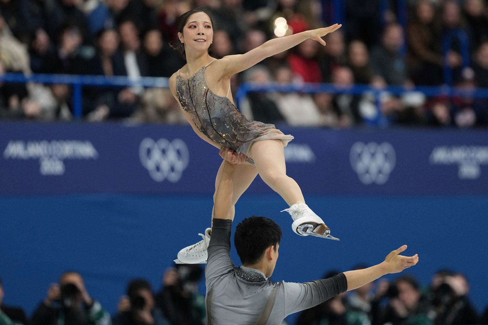 Riku Miura and Ryuichi Kihara competing at the Winter Olympics.