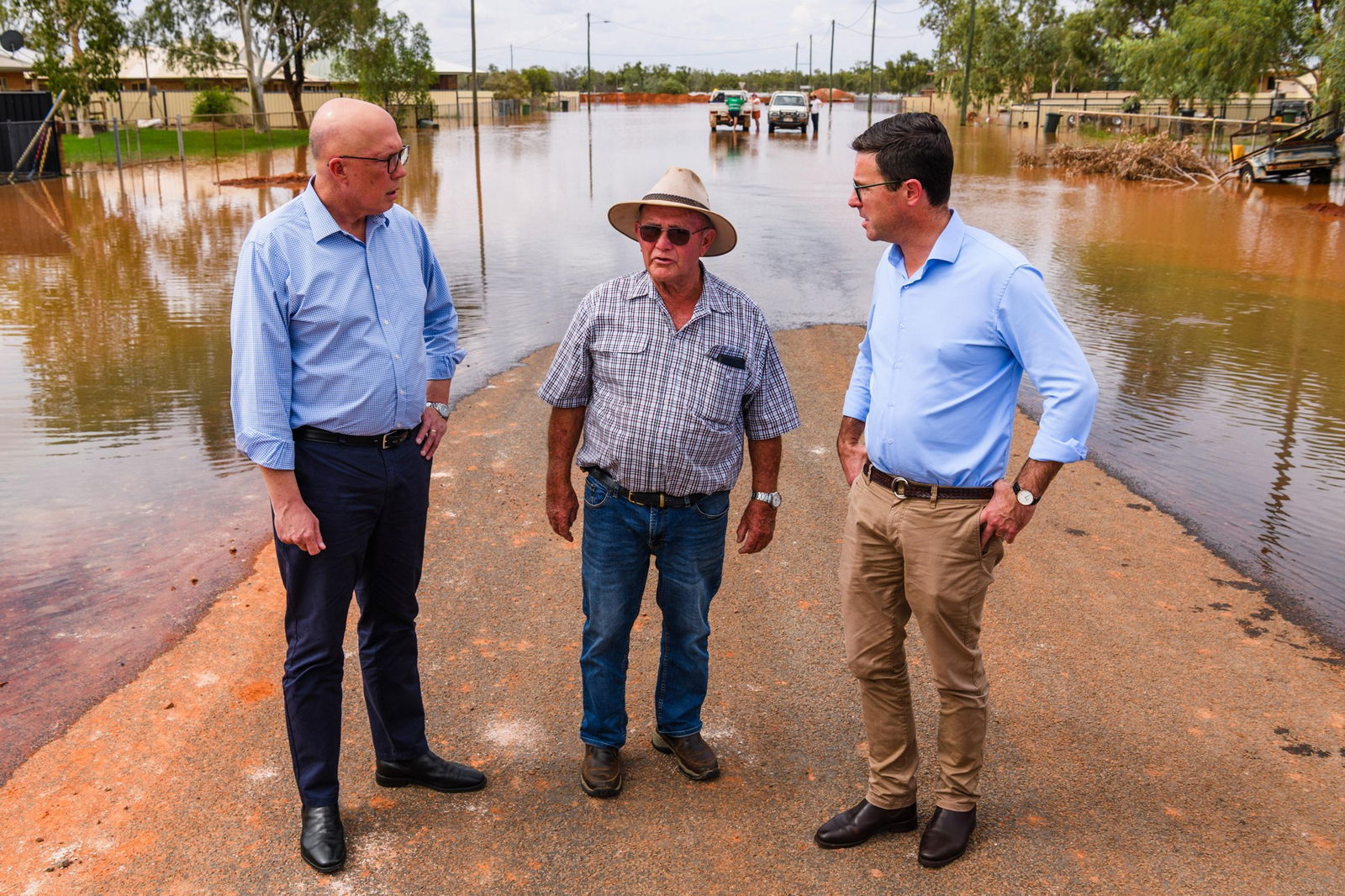 Peter Dutton and David Littleproud standing together.