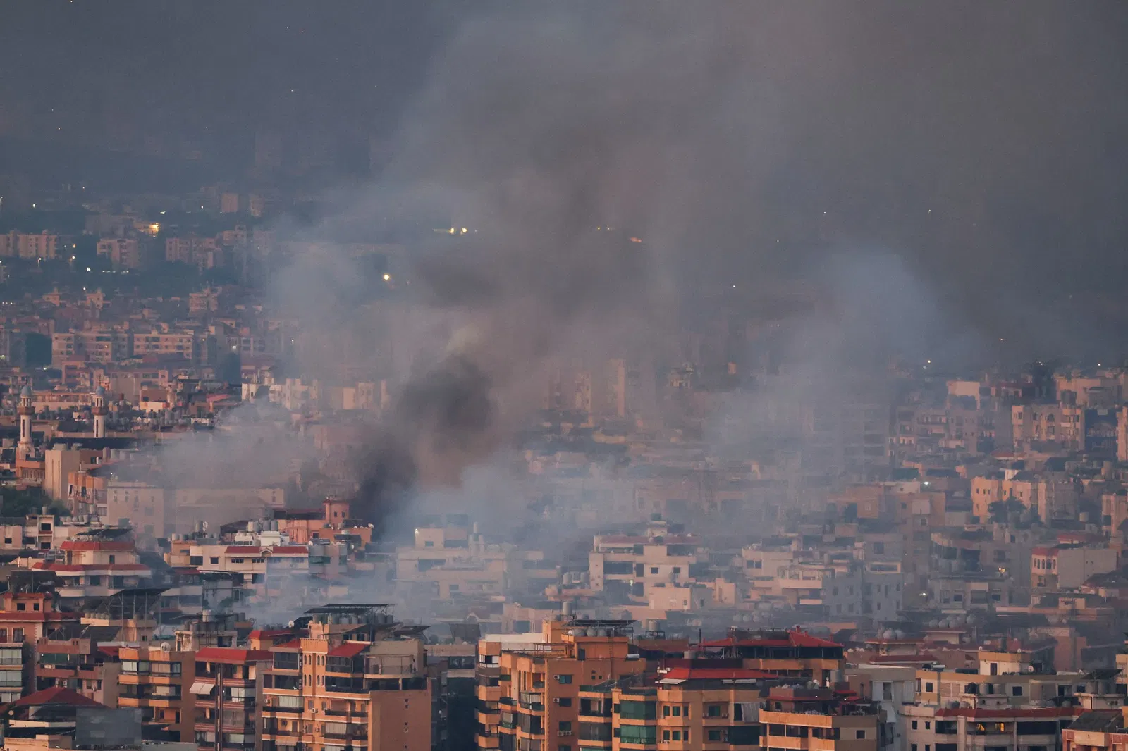 Smoke billows over Beirut's southern suburb