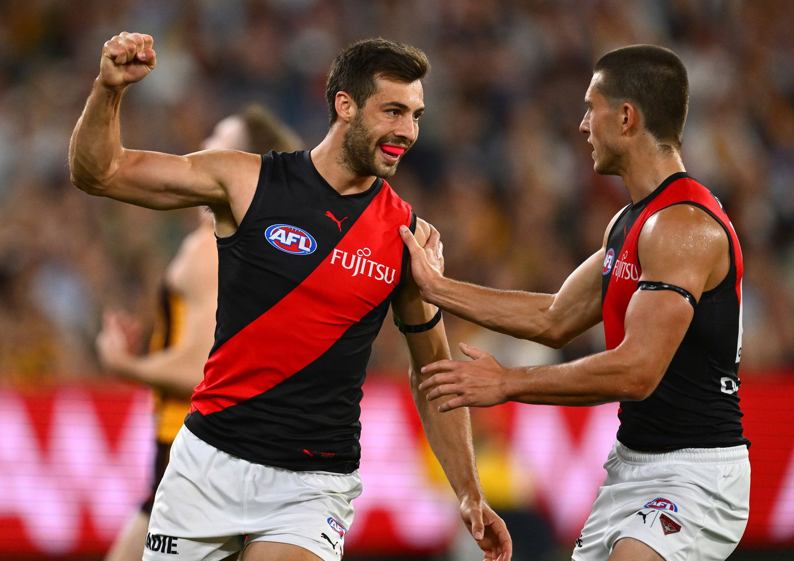 Kyle Langford celebrates a goal