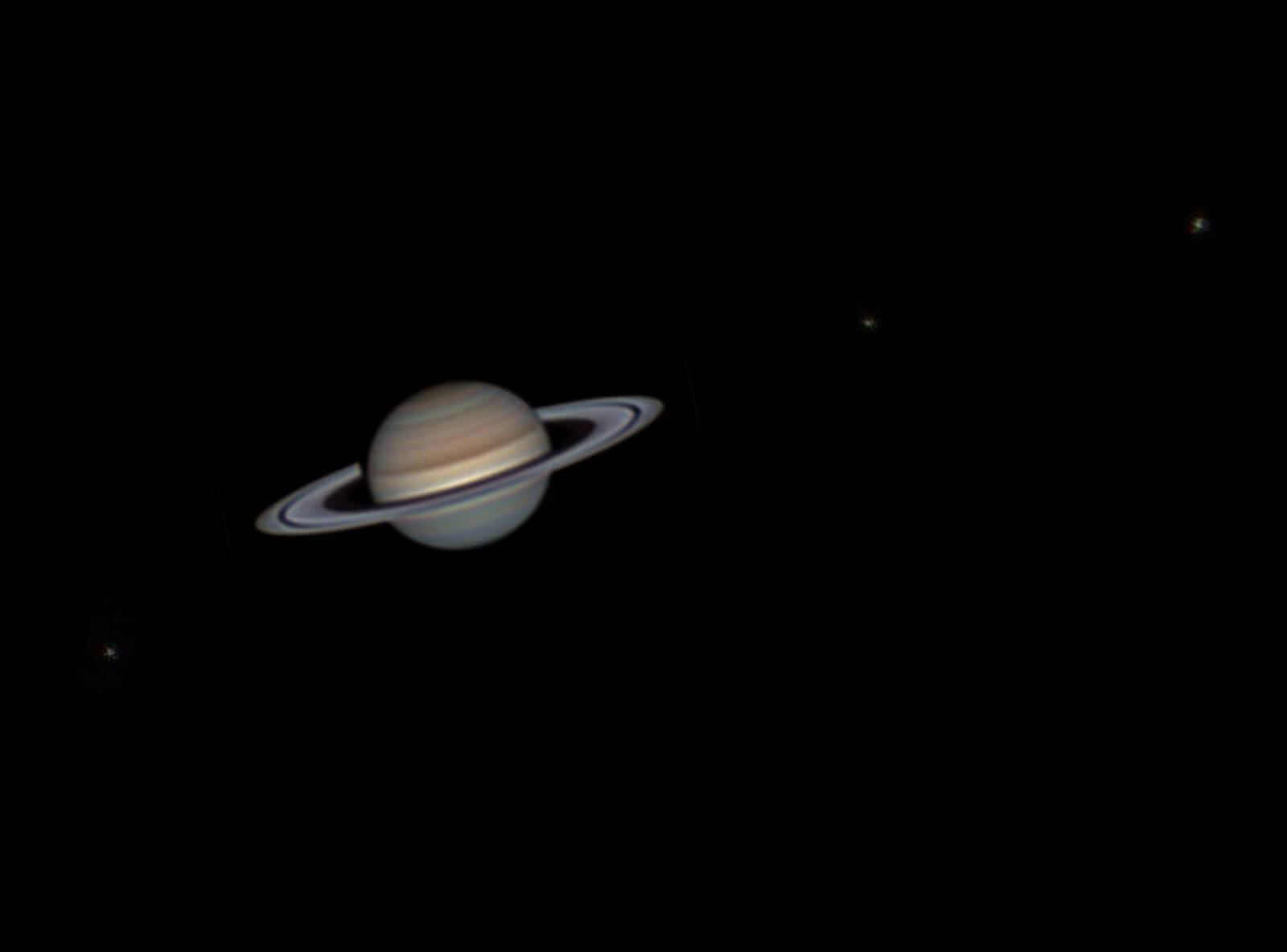 Saturn seen in space 