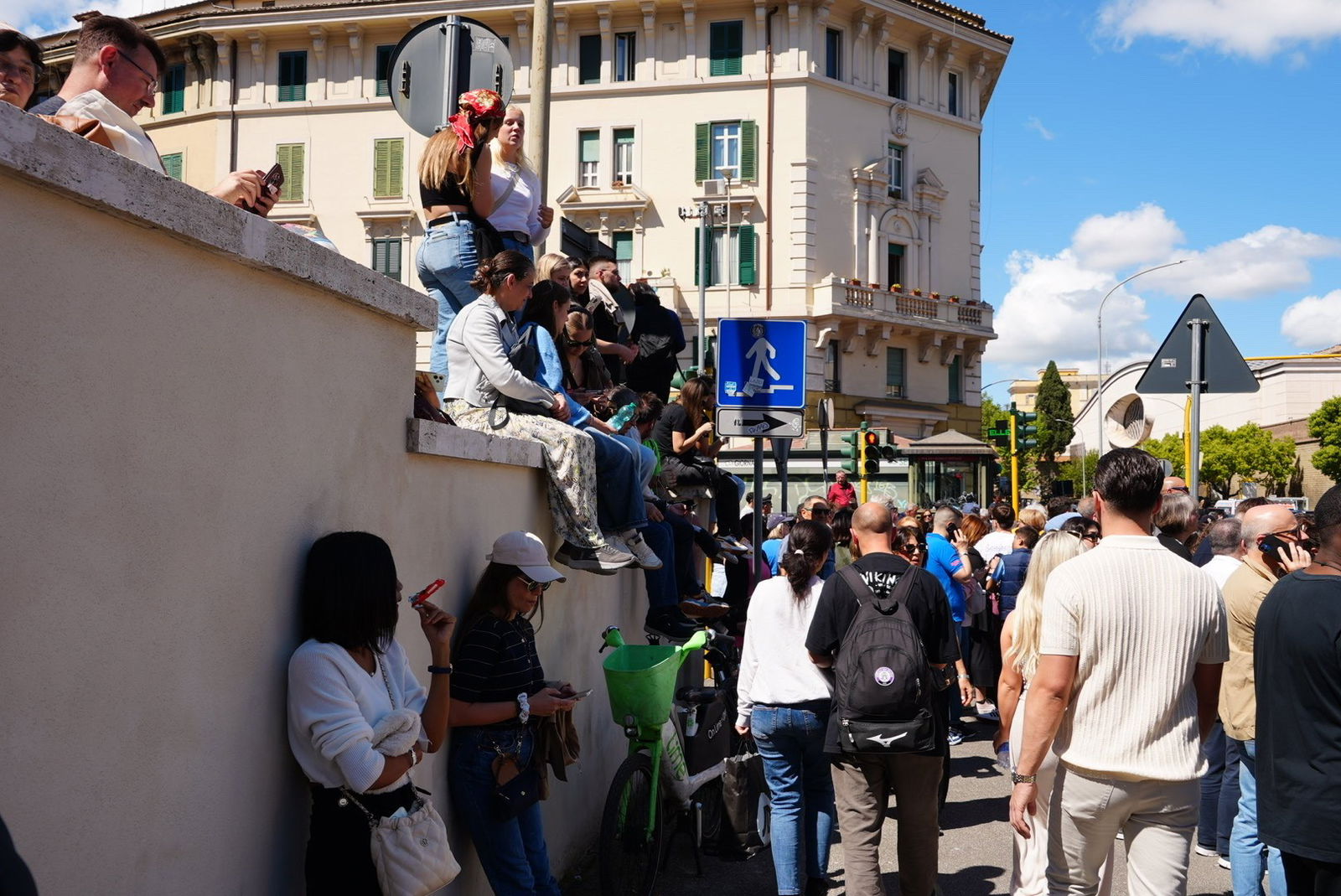 A crowd of people
