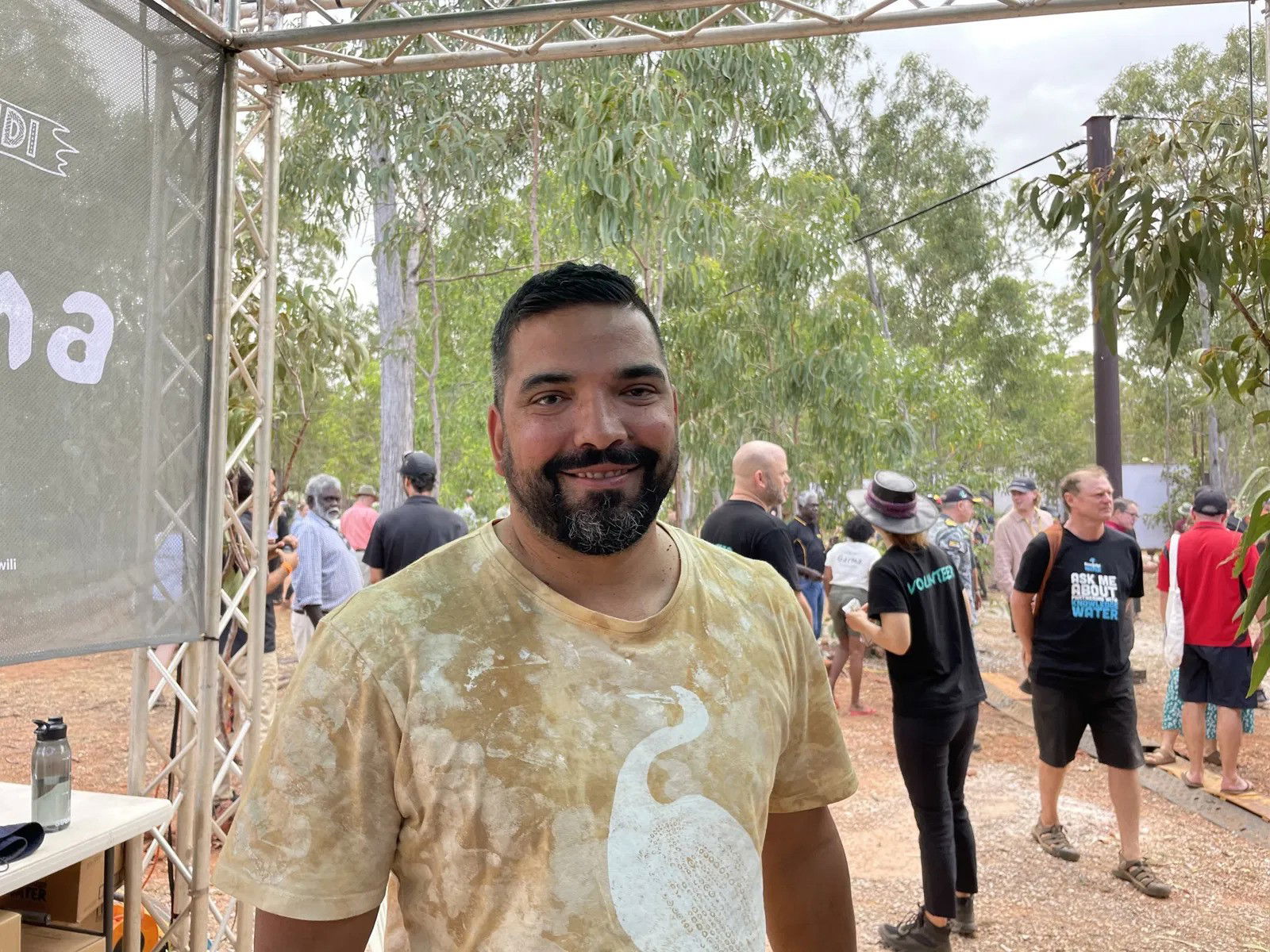 Dean Parkin smiles at Garma