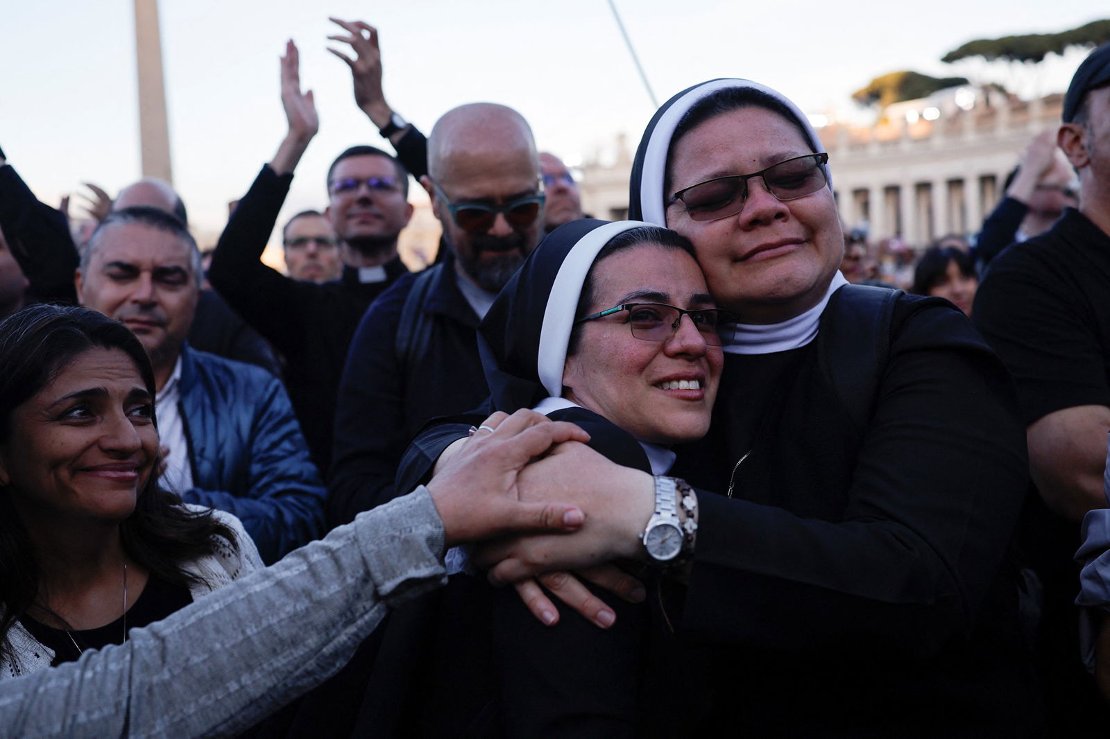 Nuns cheer as newly elected Pope Leo XIV