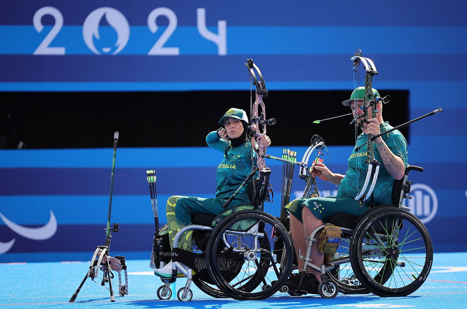 Ameera Lee and Jonathon Milne in action against France.