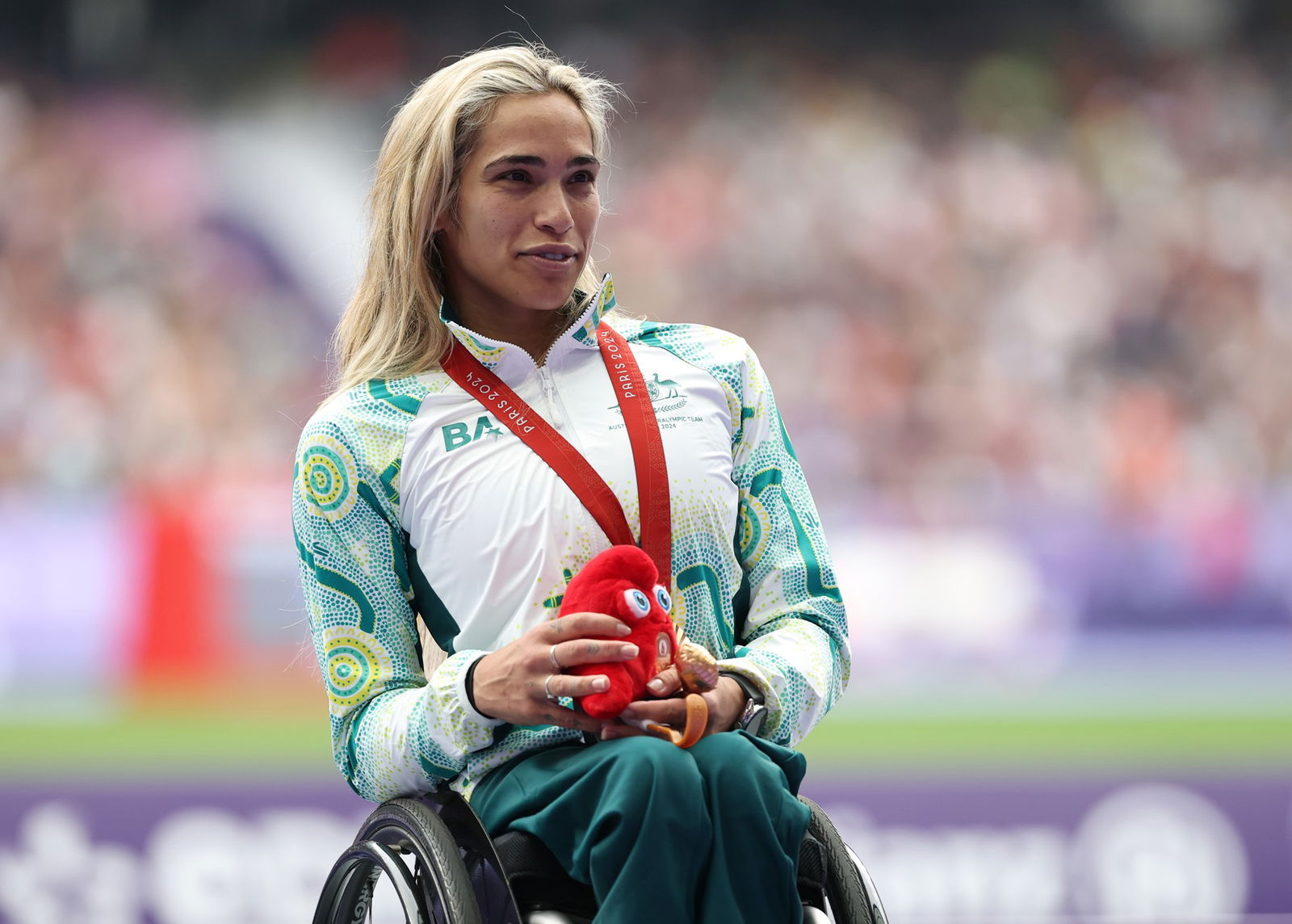 Madison de Rozario with her bronze medal.