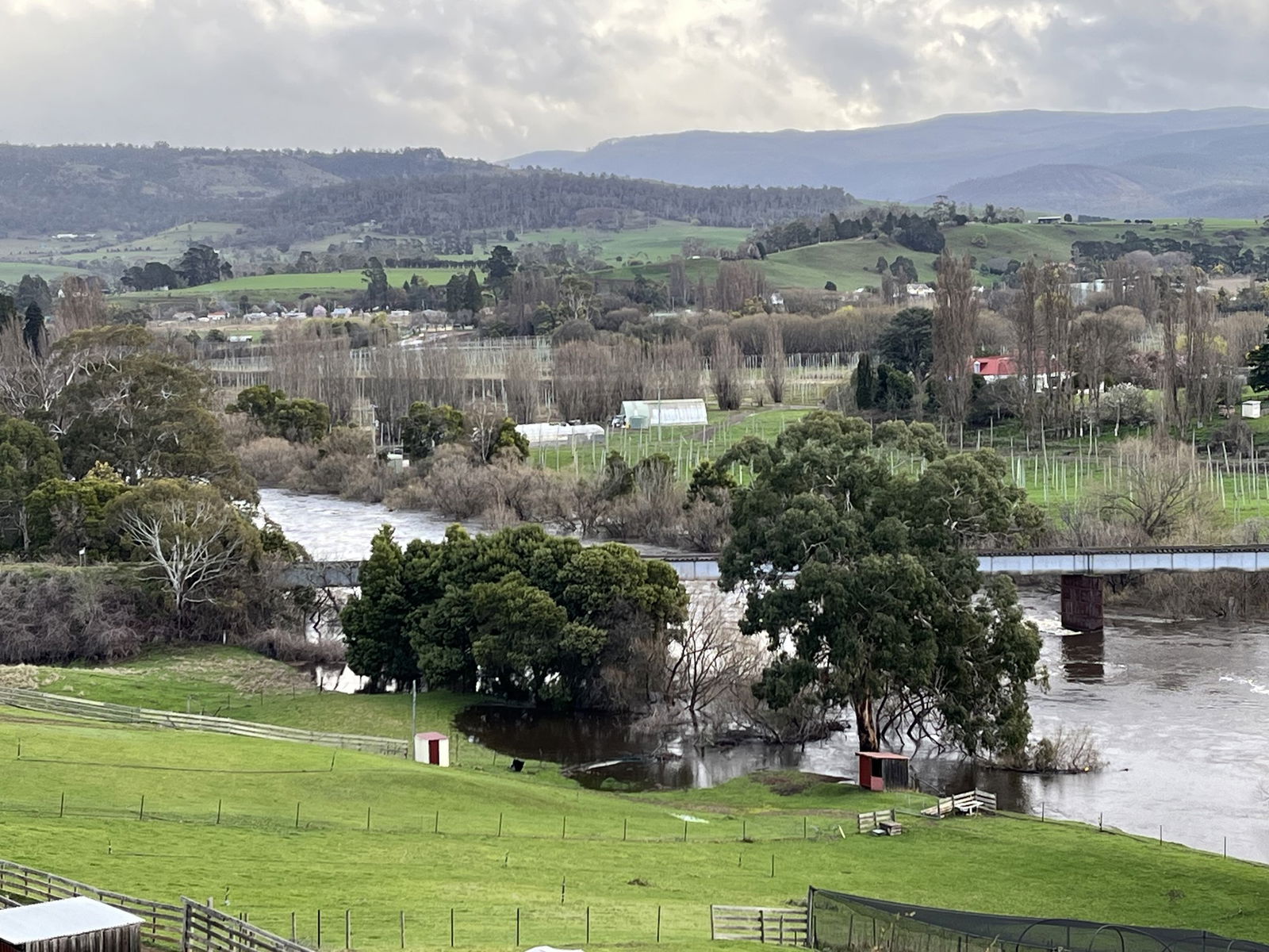 A flooded river