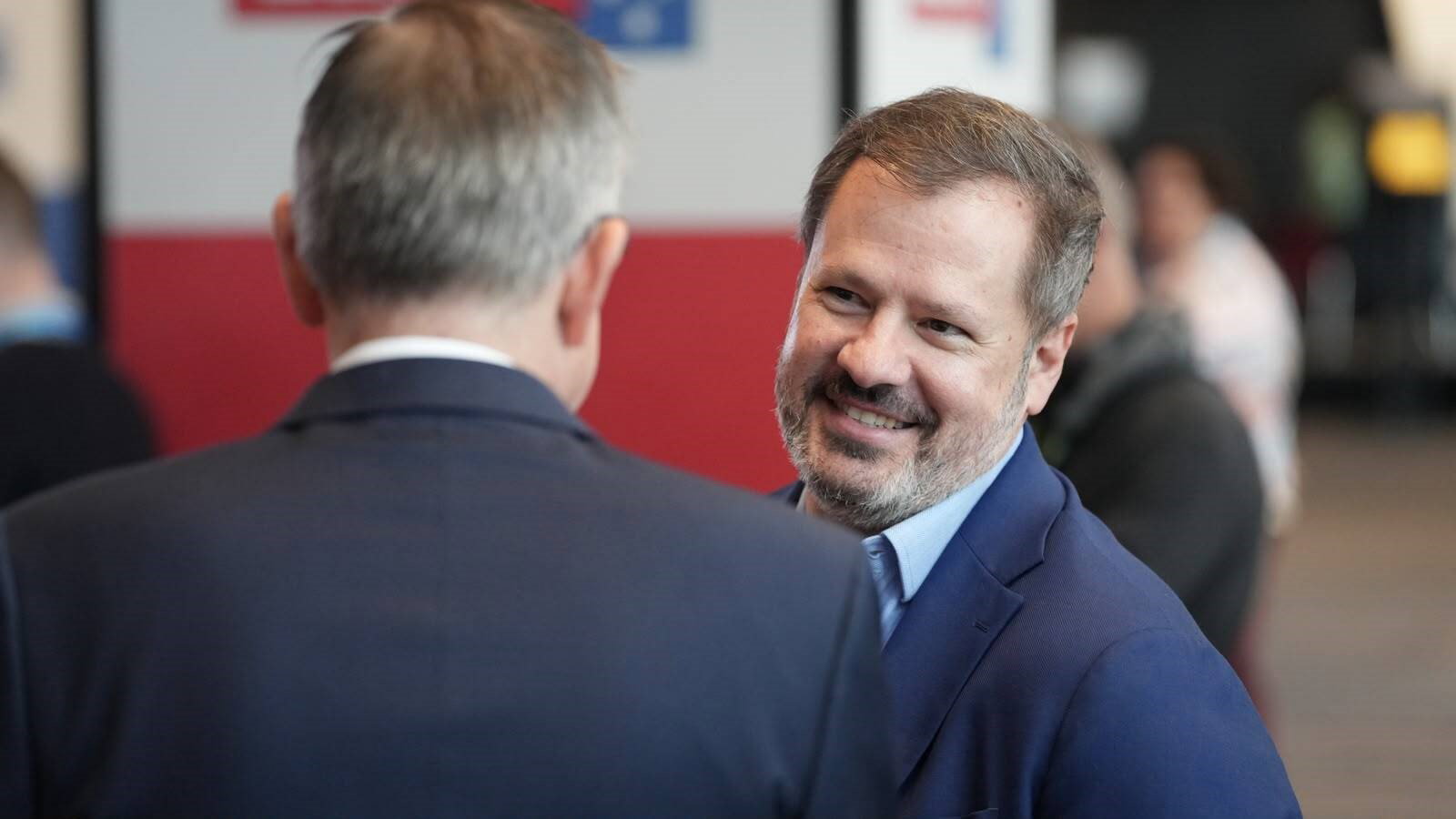 Labor MP Ed Husic smiles.