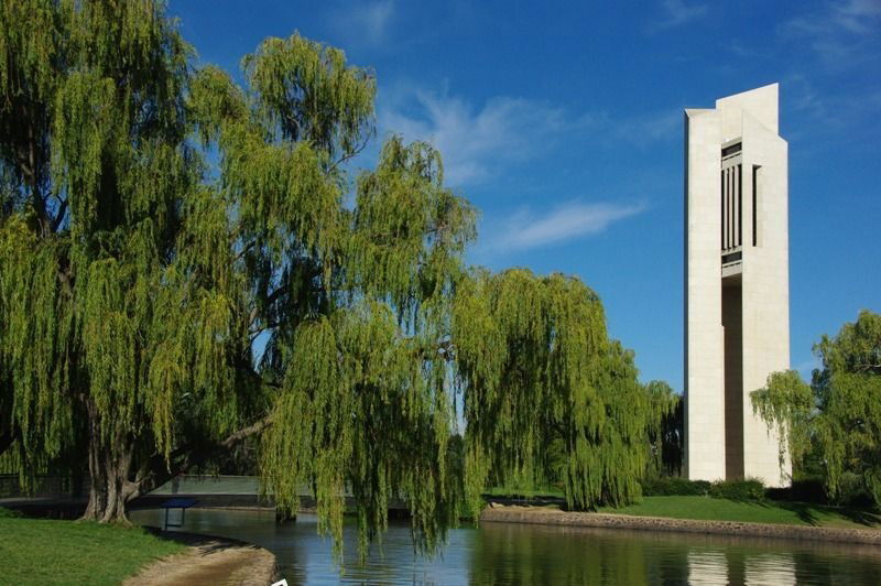 National Carillon, a big stone building with bells in it