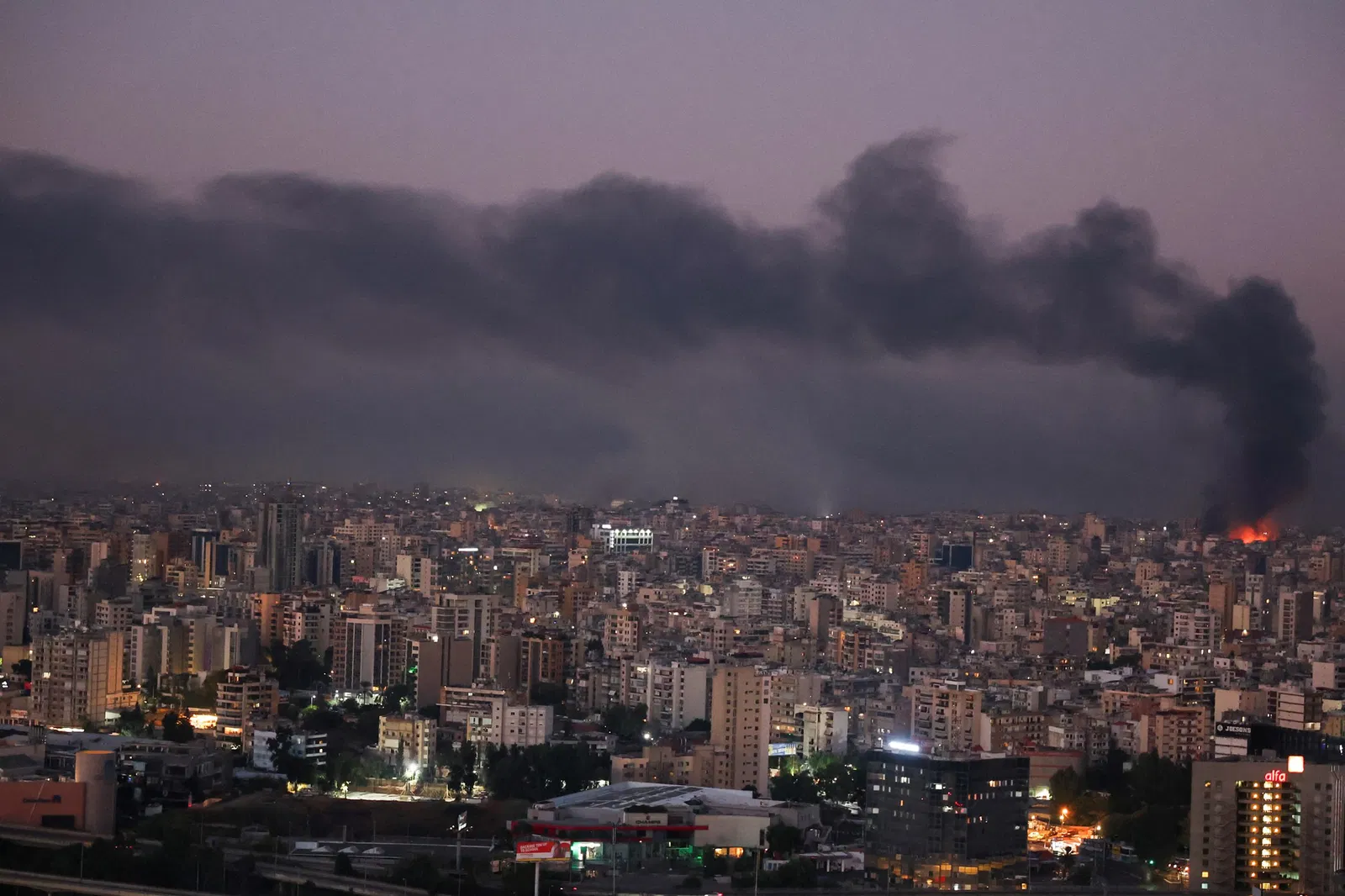 Smoke billows over Beirut's southern suburb