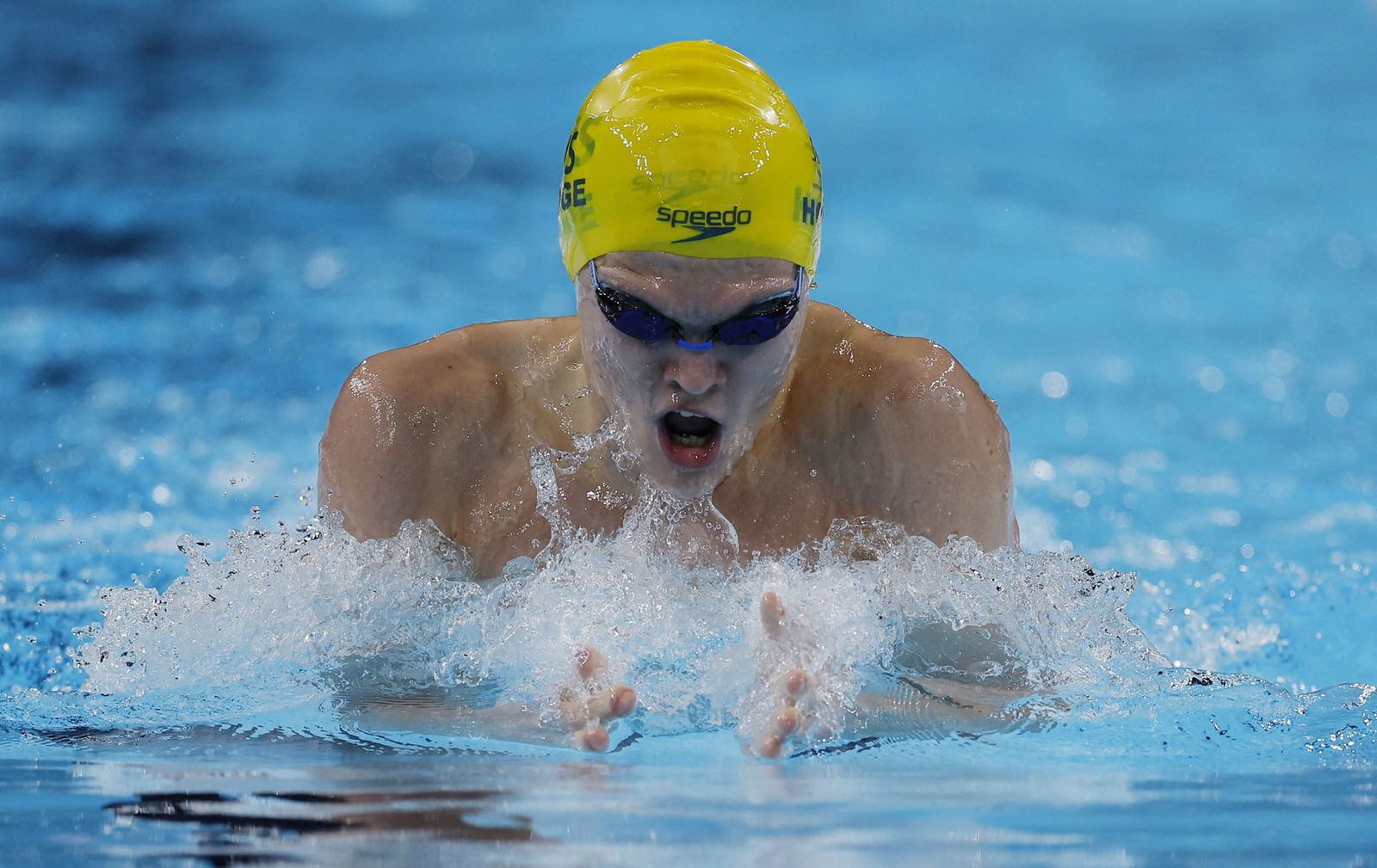 Timothy Hodge swimming in Paris.