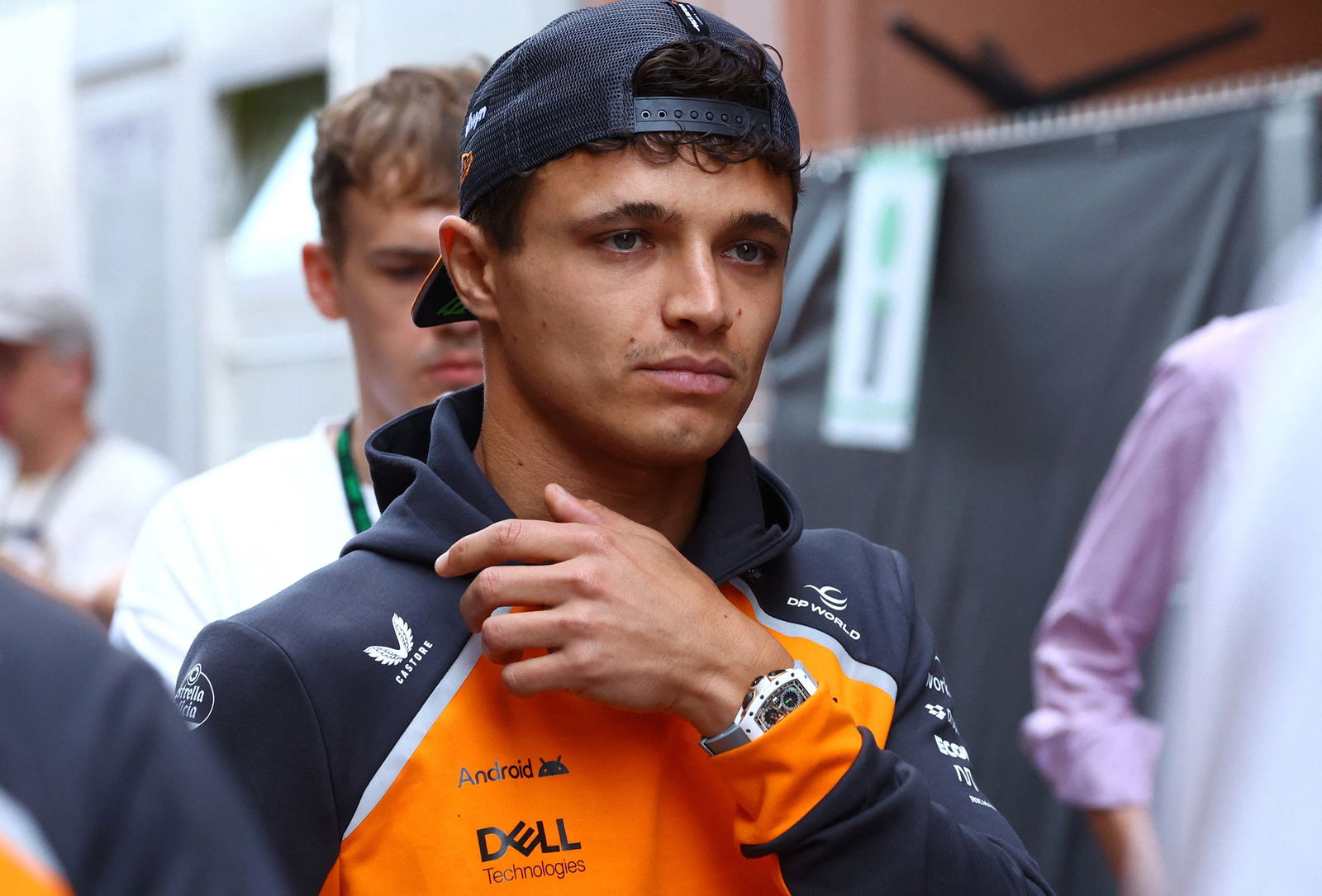 McLaren's Lando Norris before the race