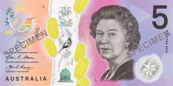 the queen on the $5 note
