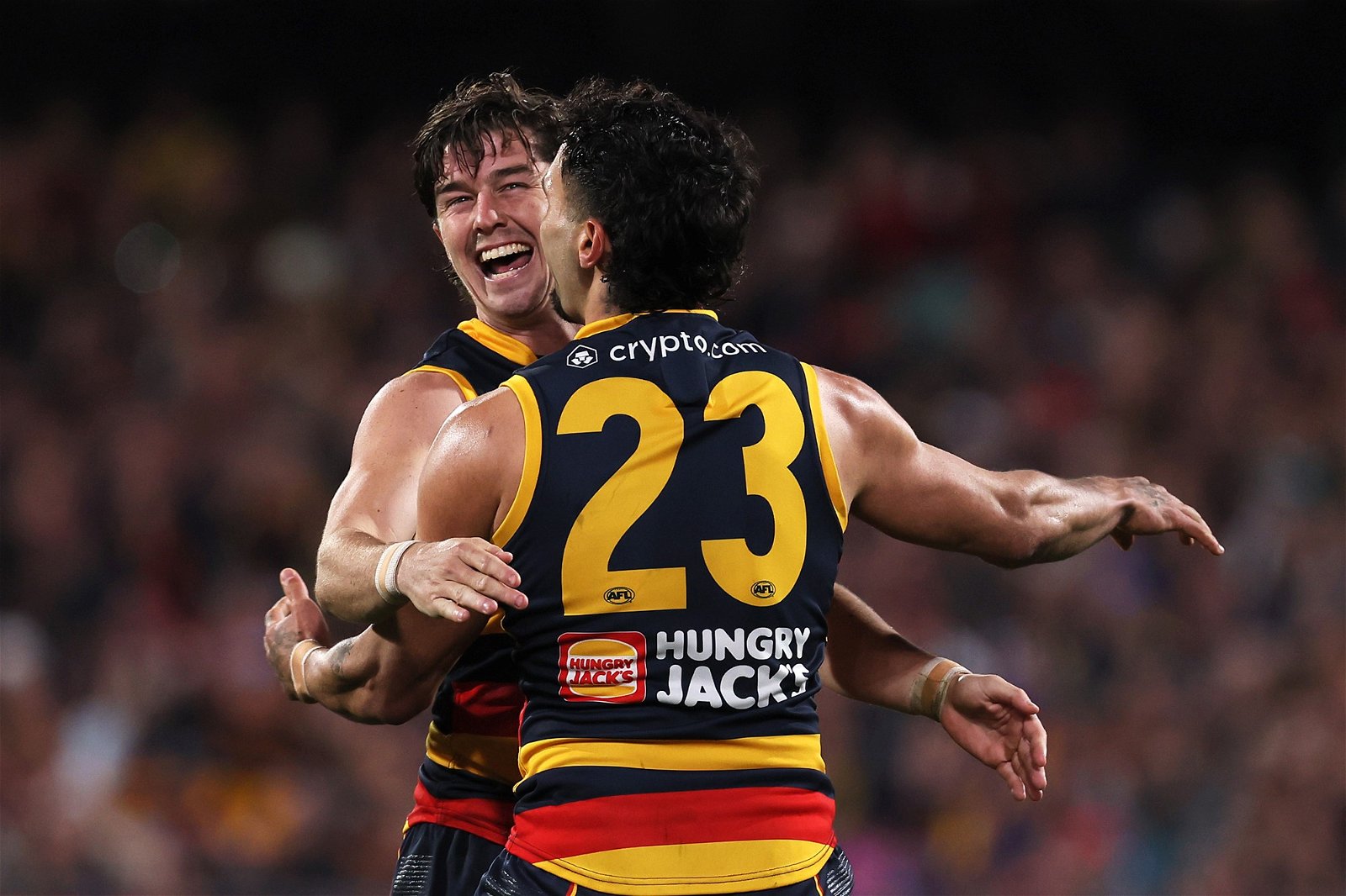Crows players celebrate
