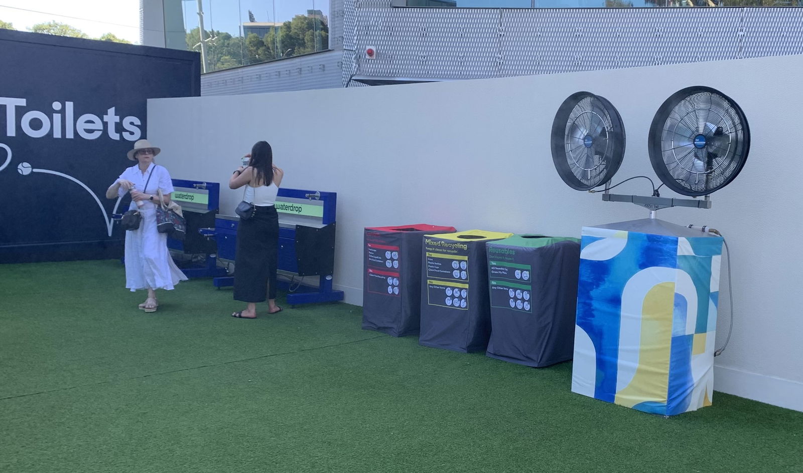 Ventiladores de refrigeración en Melbourne Park.