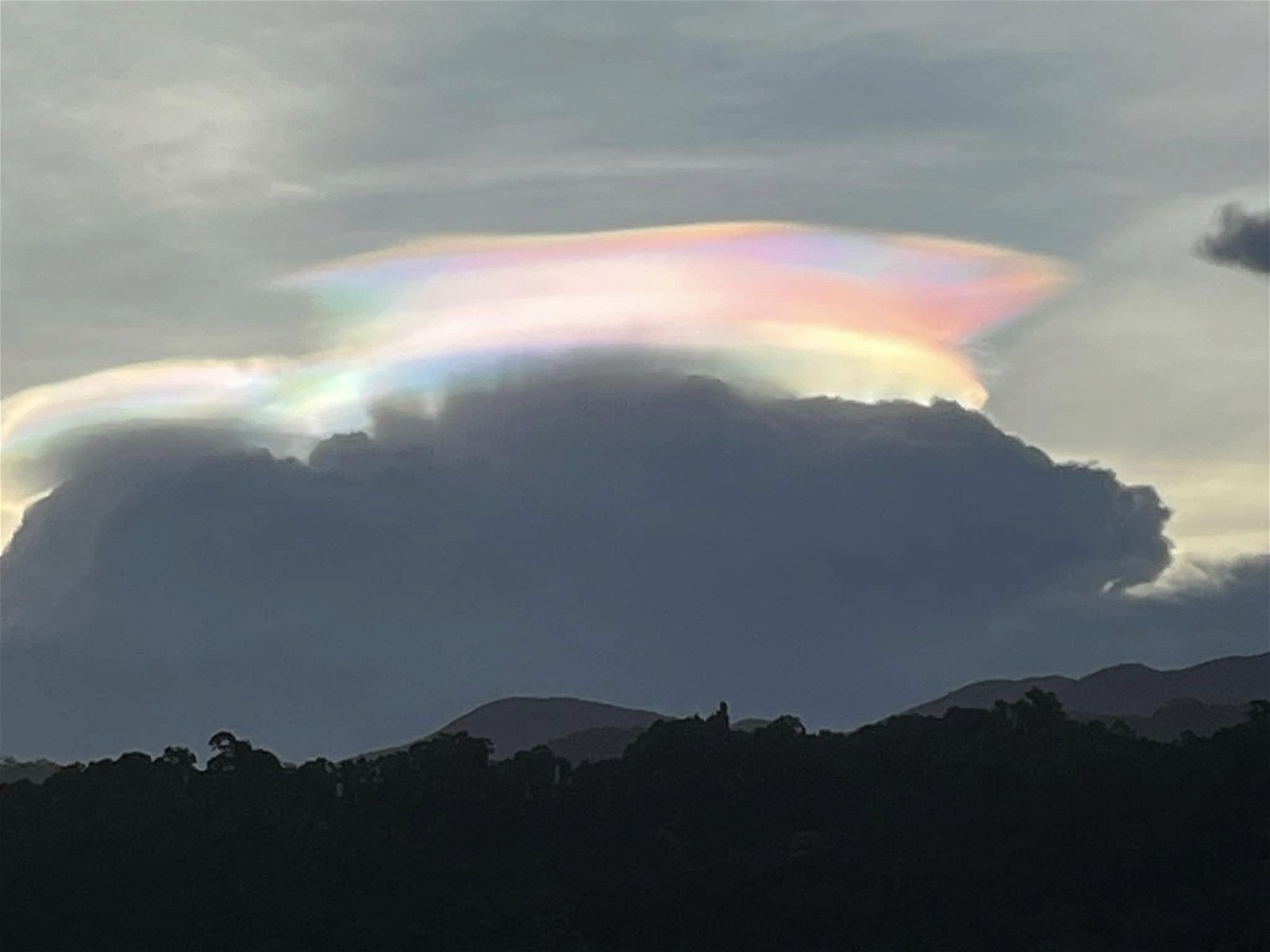 A rainbow cloud.