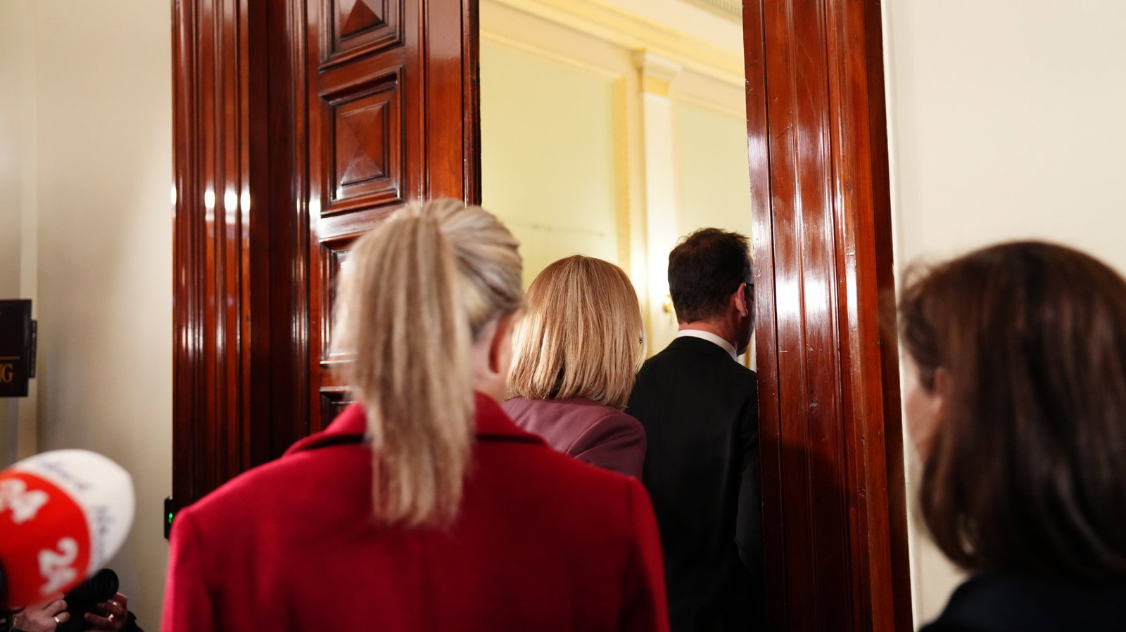 MPs walk into a room.