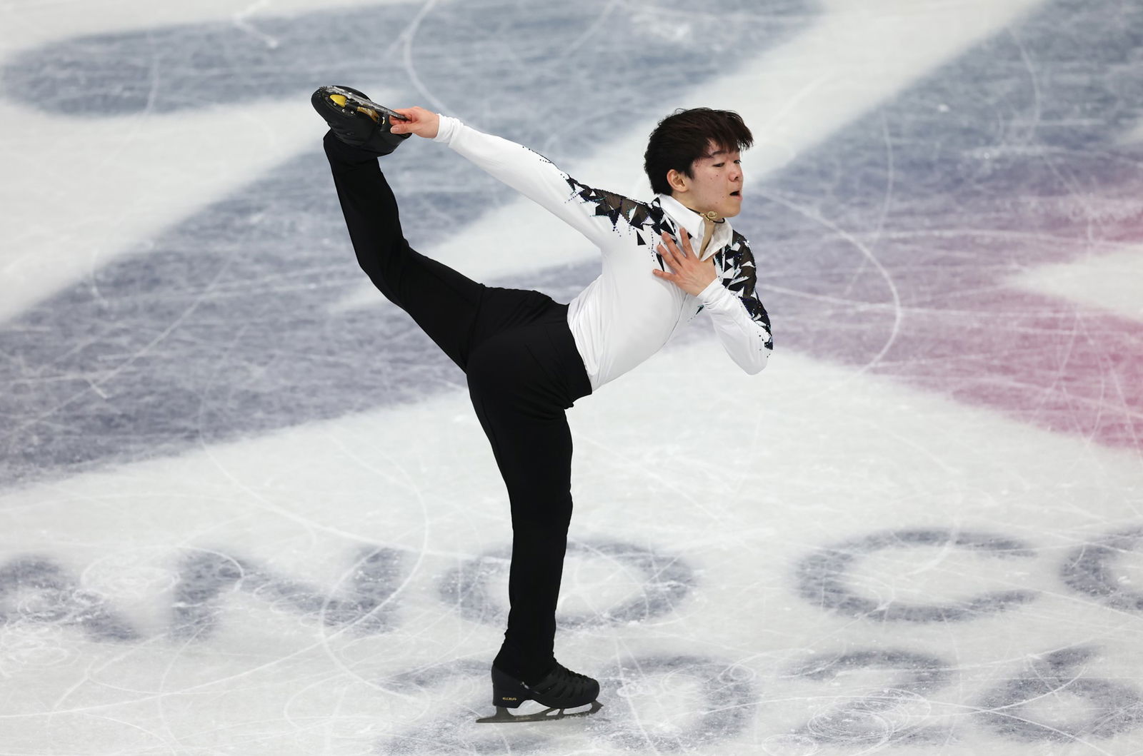 Yuma Kagiyama of Team Japan competes in Men's Single Skating - Short Program on day four of the Milano Cortina 2026 Winter Olympic games at Milano Ice Skating Arena on February 10, 2026 in Milan, Italy.