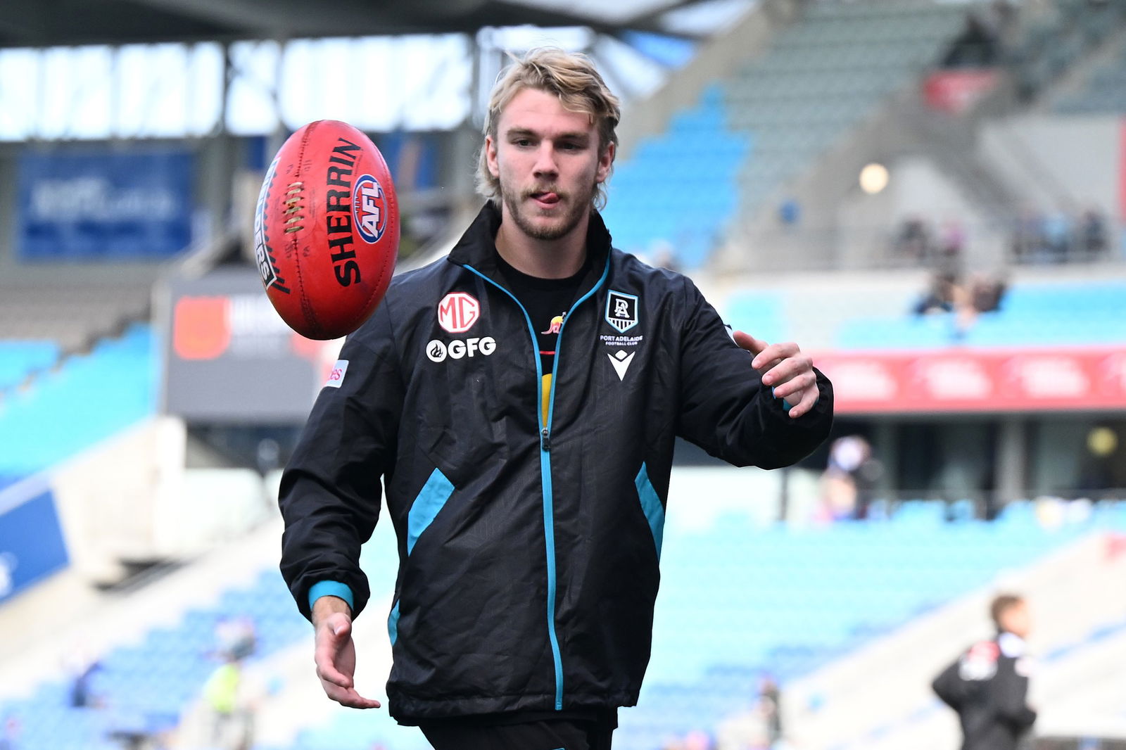 Jason Horne-Francis warms up before his 50th game