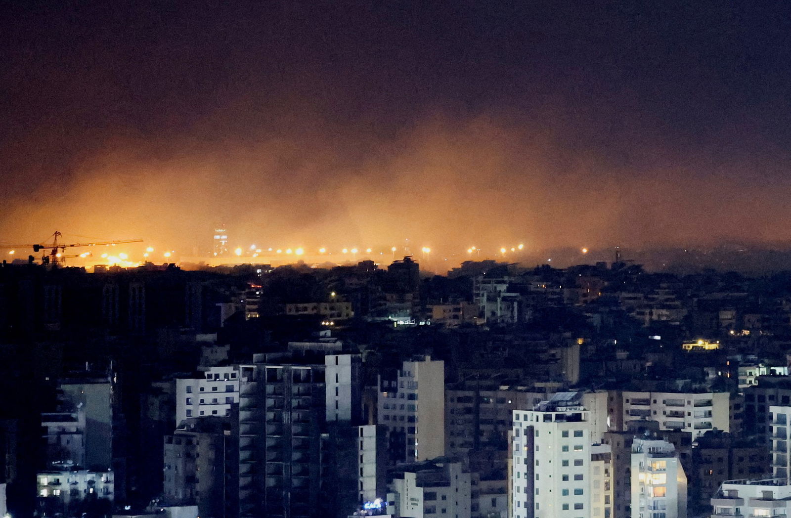 Smoke rises over Beirut's southern suburbs after a strike