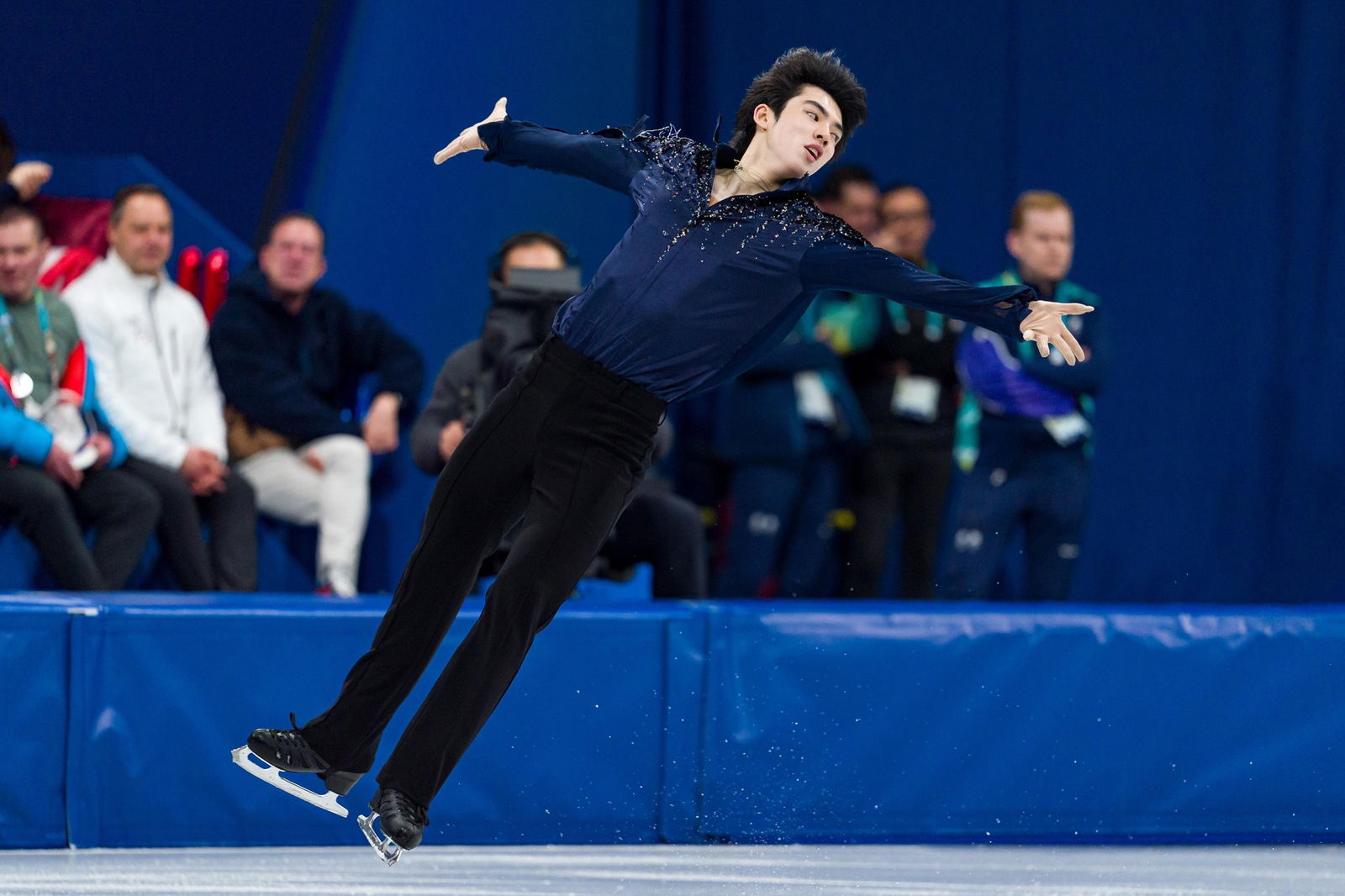 Cha Junhwan of Team Republic of Korea competes in Men's Single Skating - Short Program on day one of the Milano Cortina 2026 Winter Olympic games at Milano Ice Skating Arena on February 07, 2026 in Milan, Italy.