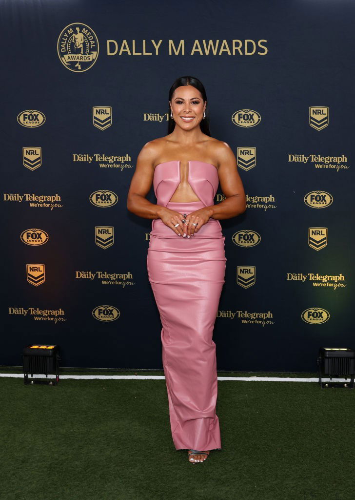 Tiana Penitani on the red carpet at the Dally M Awards.