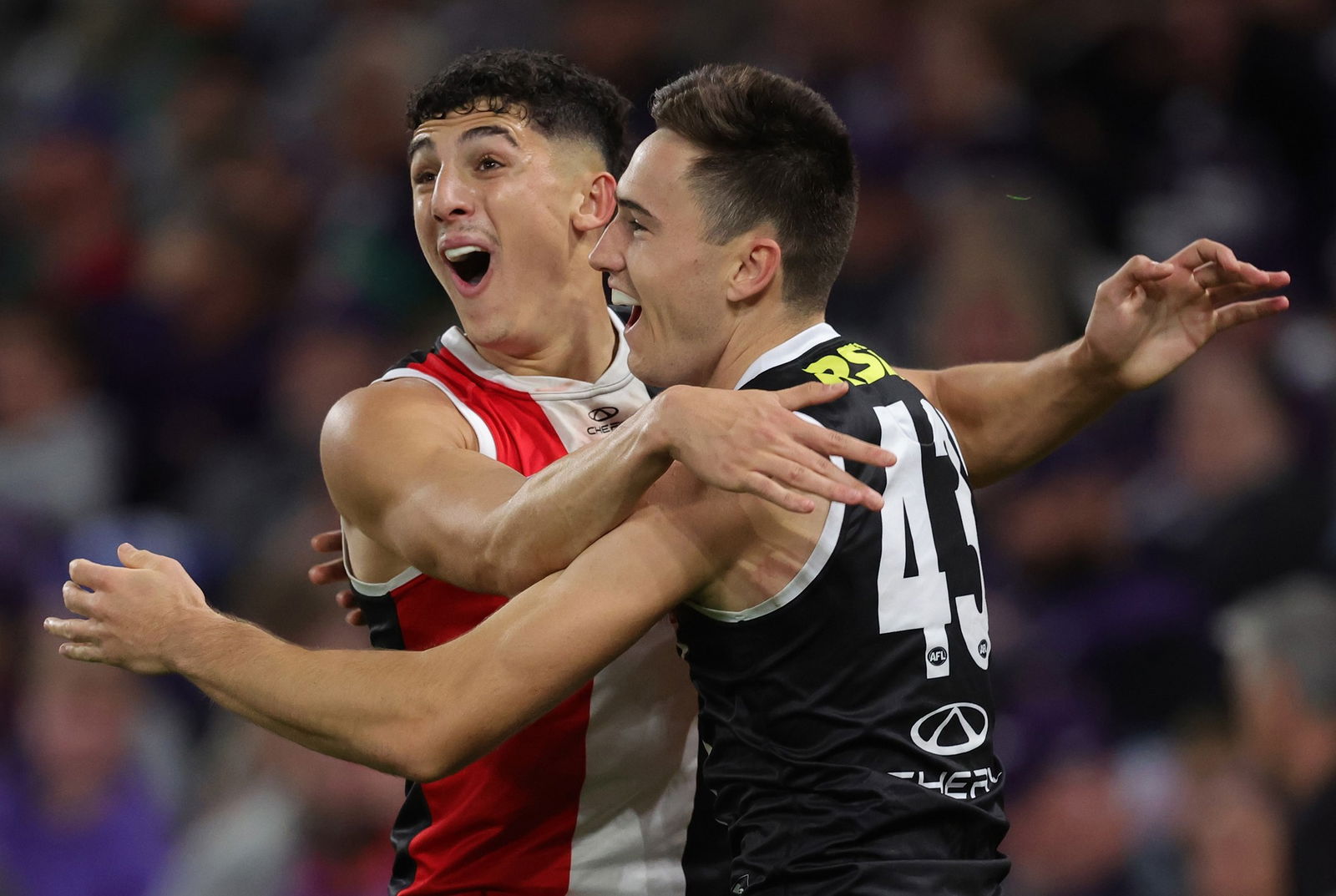 Cooper Sharman kicked three goals in the third quarter as St Kilda finally made its dominance pay on the scoreboard.