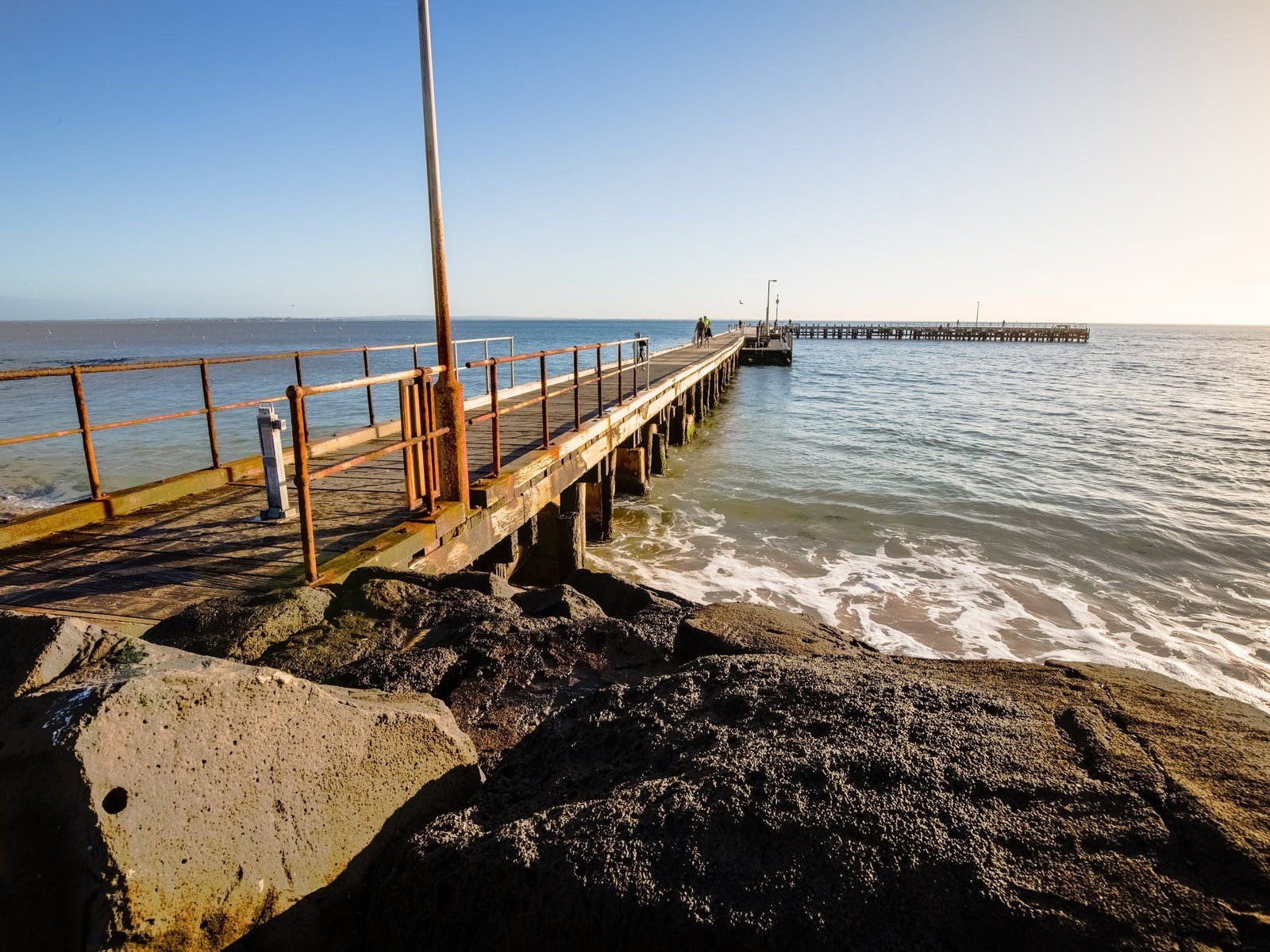 Pier over water