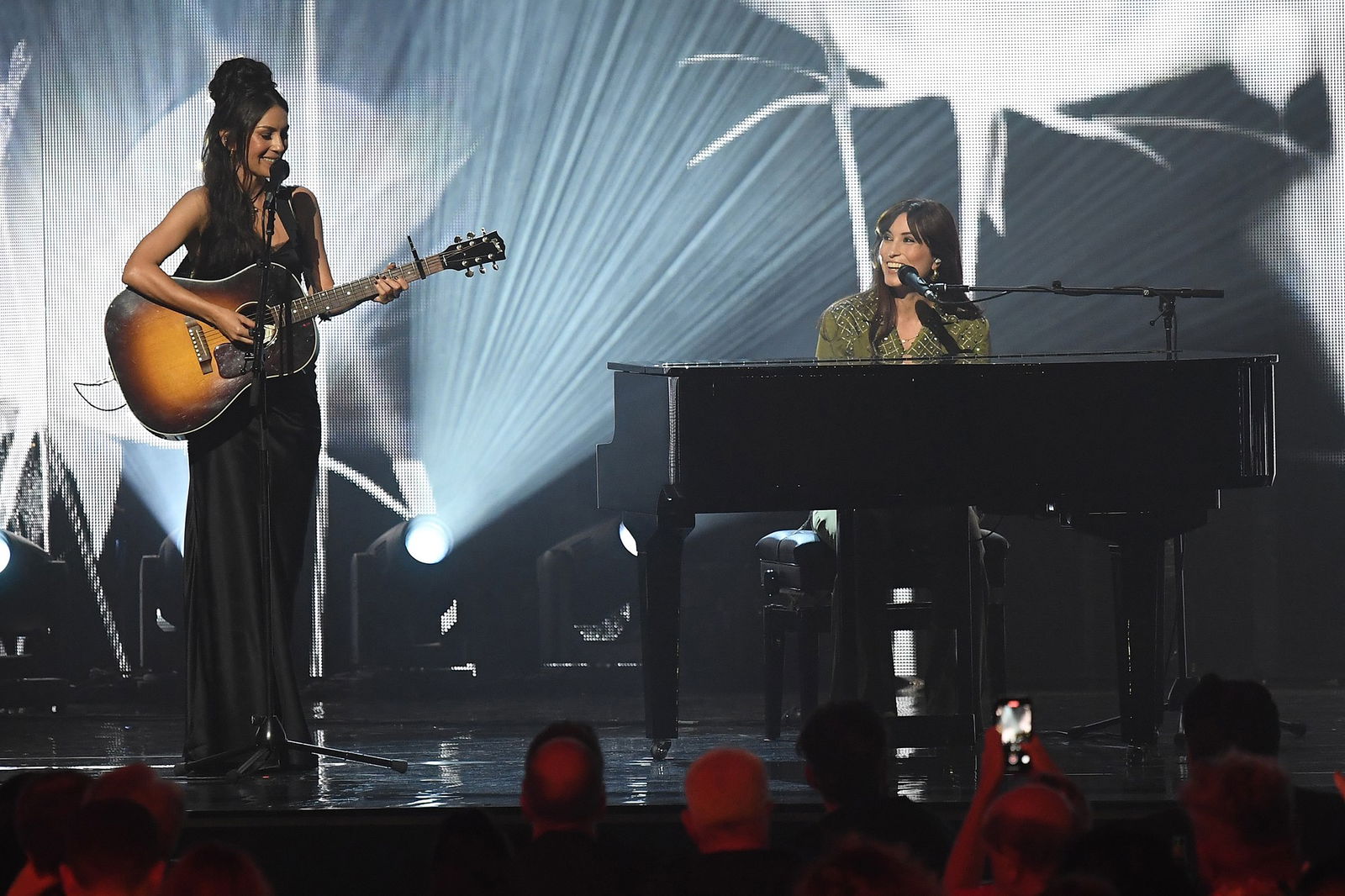 Missy Higgins and Amy Shark on stage