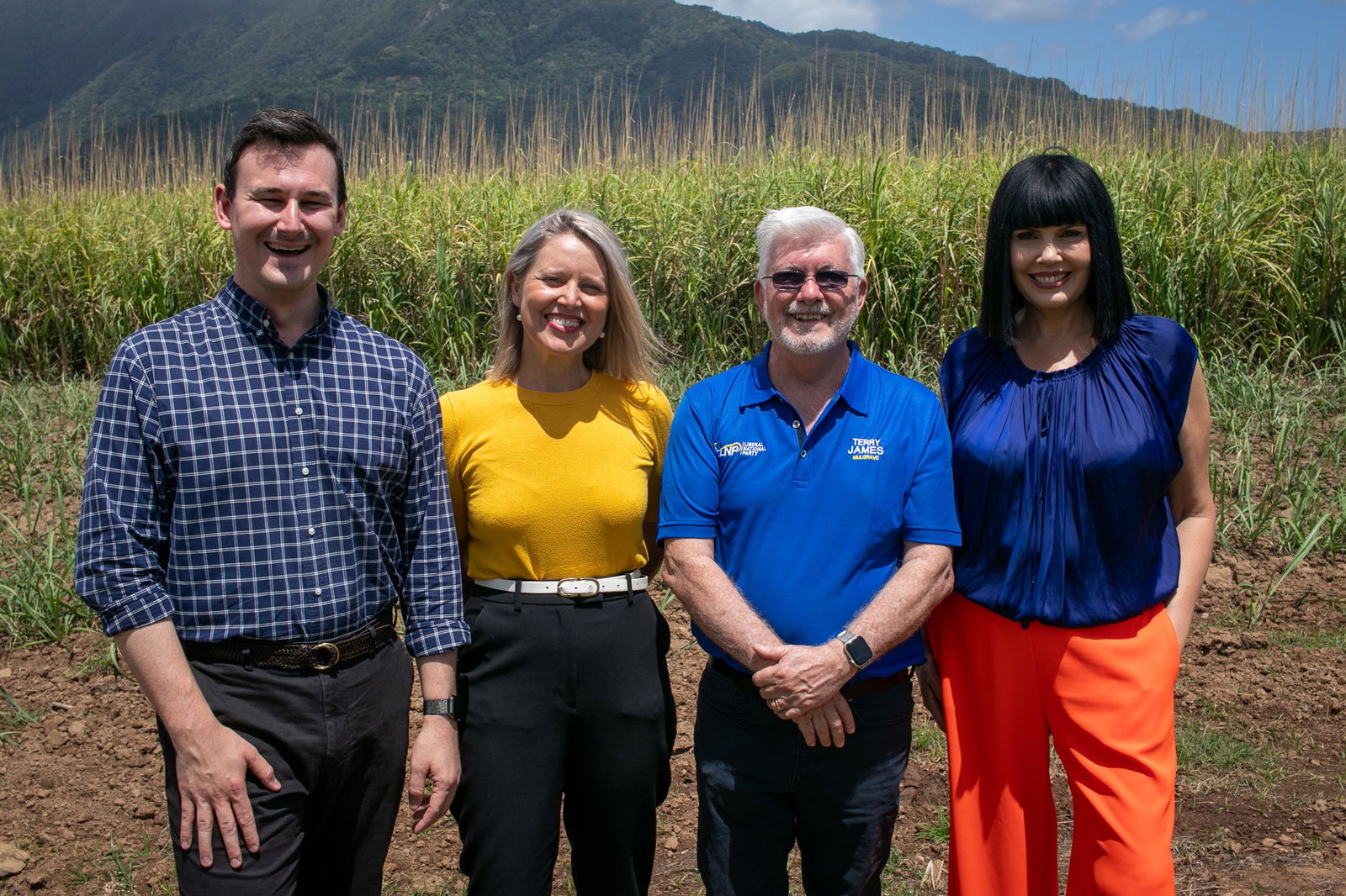 Terry James (second from right)