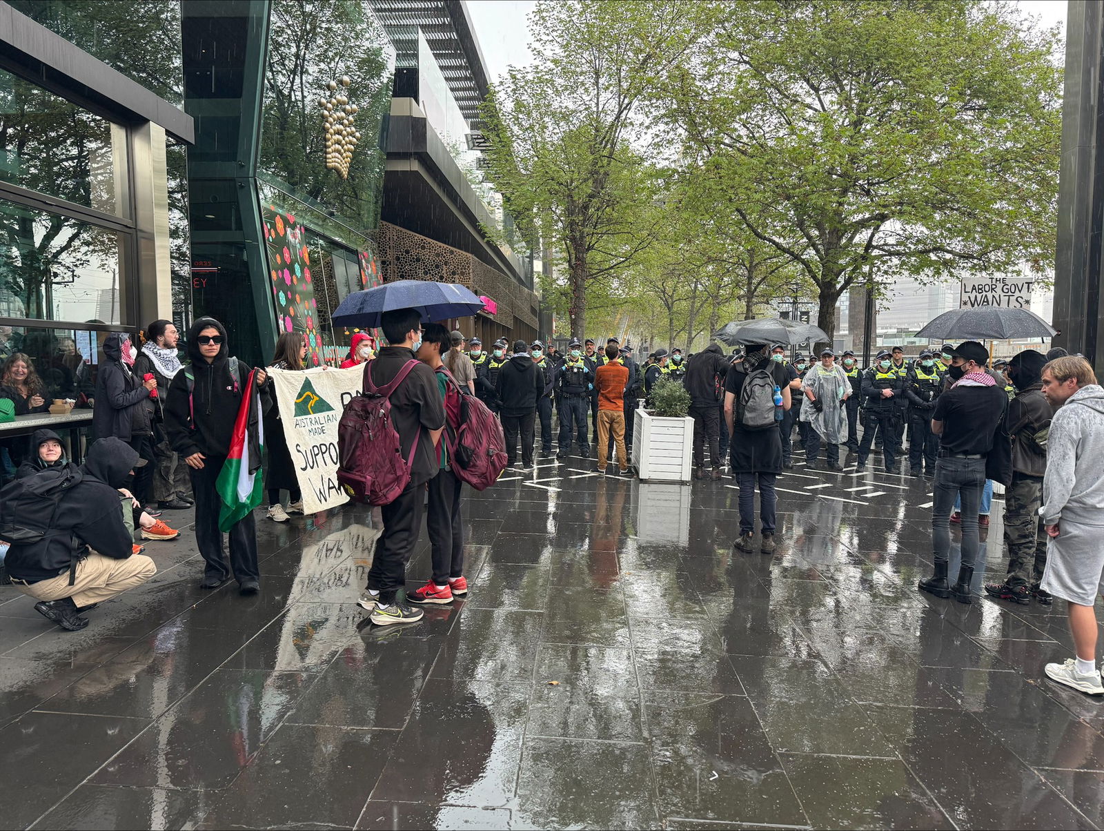 A rally outside Crown Casino