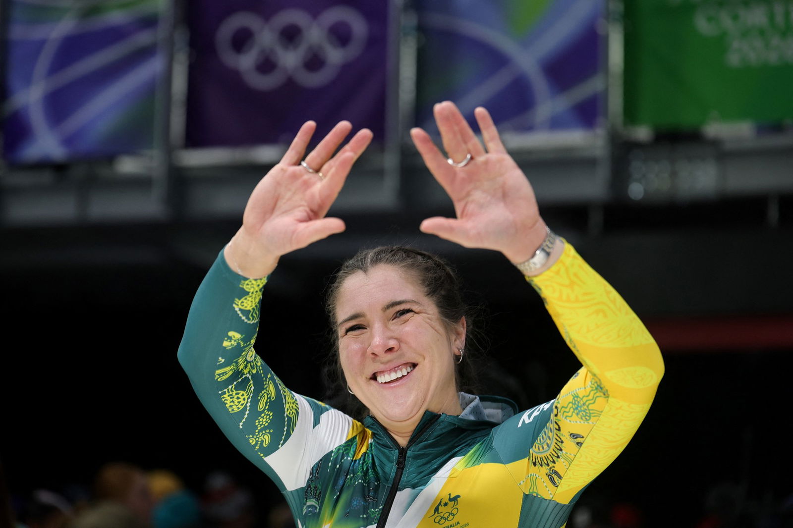 Bree Walker waves to the crowd.