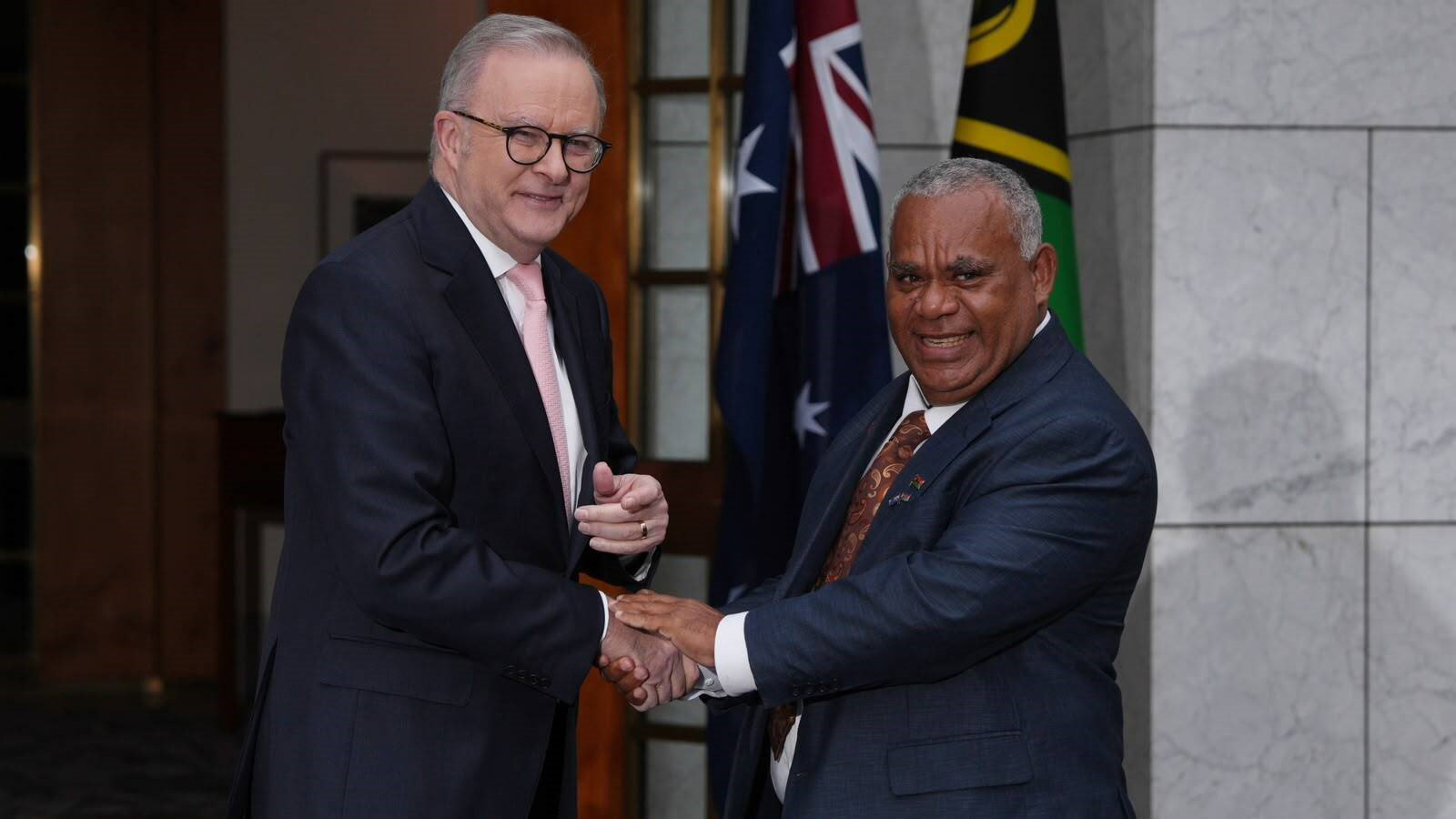 Albanese greets Jothan Napat.