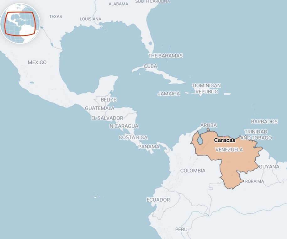 A map of Venezuela