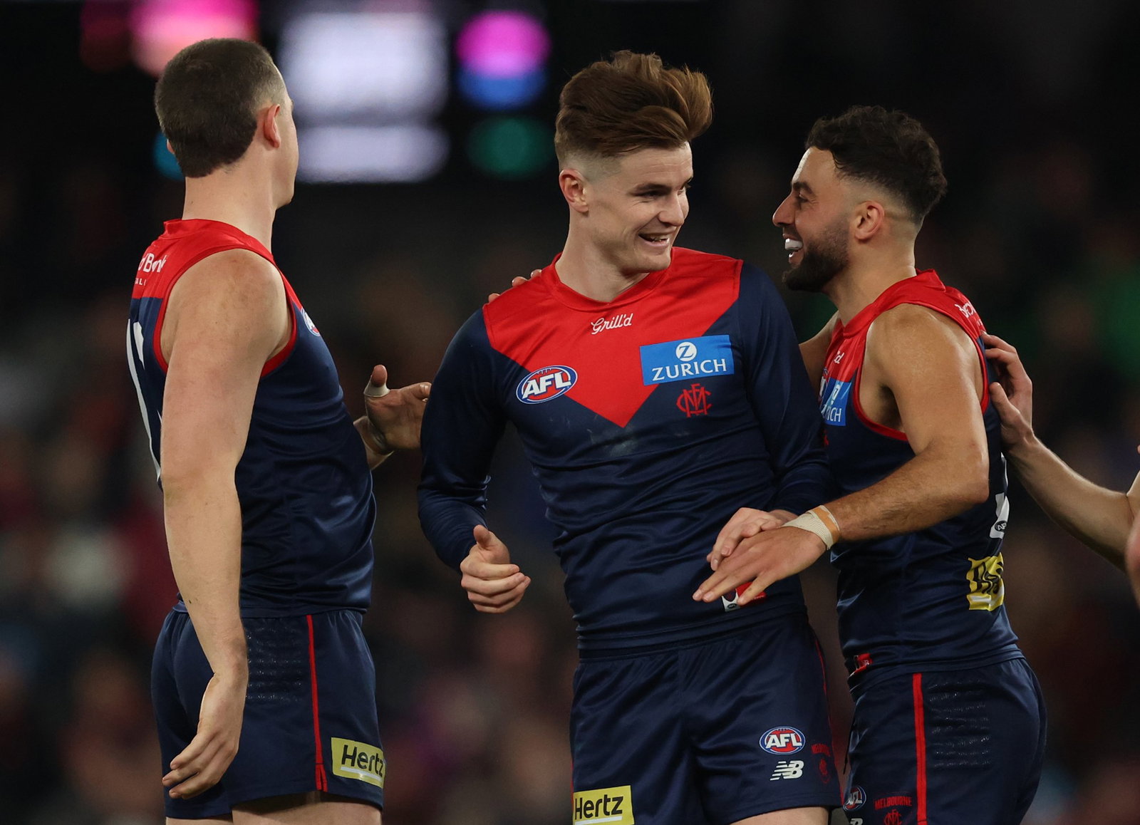 Bayley Fritsch kicked four goals as Melbourne recorded a massive 83-point win against West Coast.