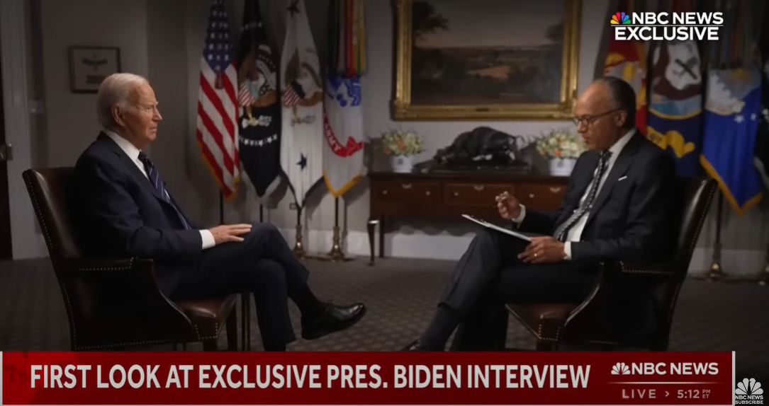 Biden is interviewed by Lester Holt