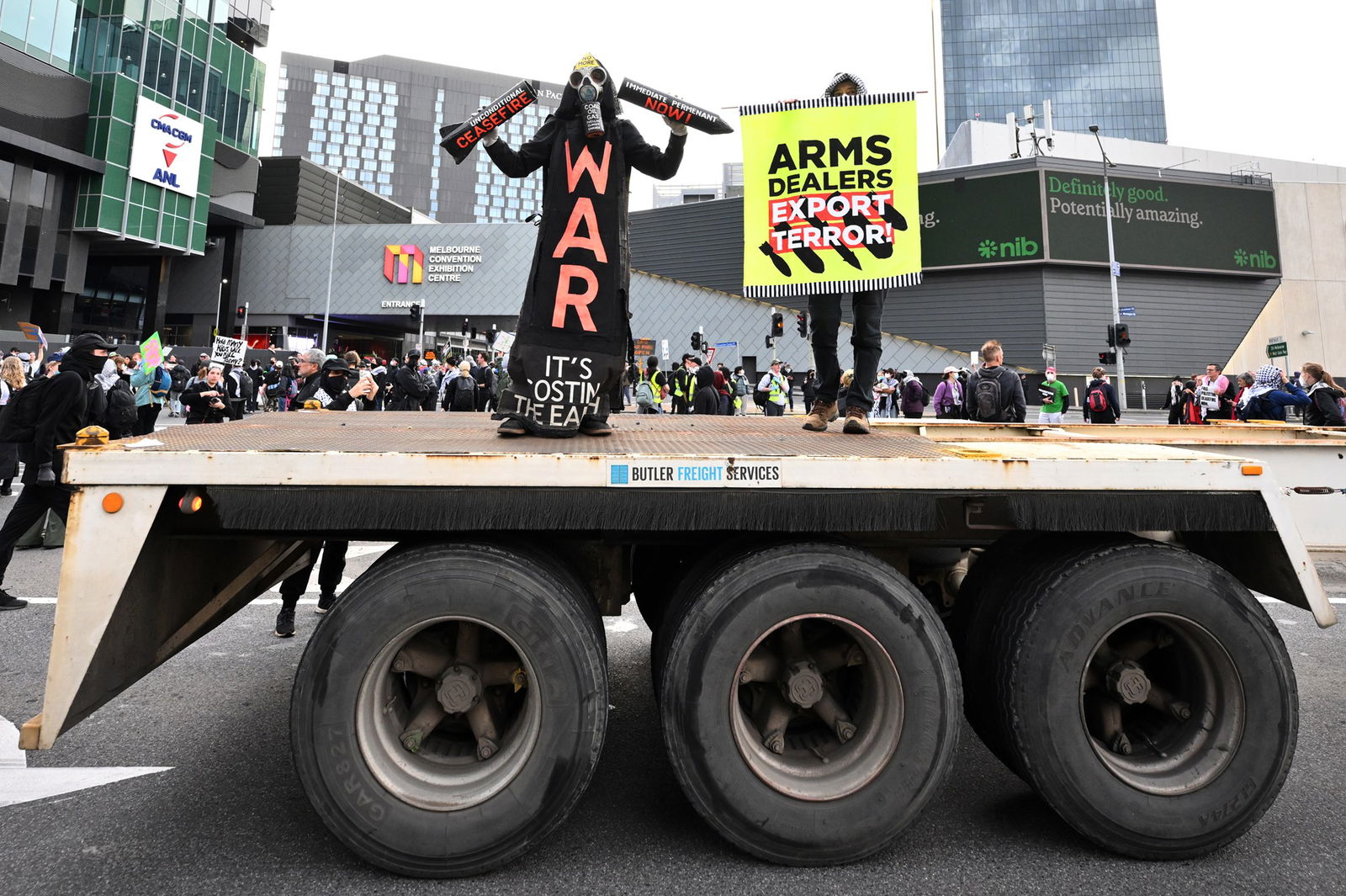 An anti-war demonstration