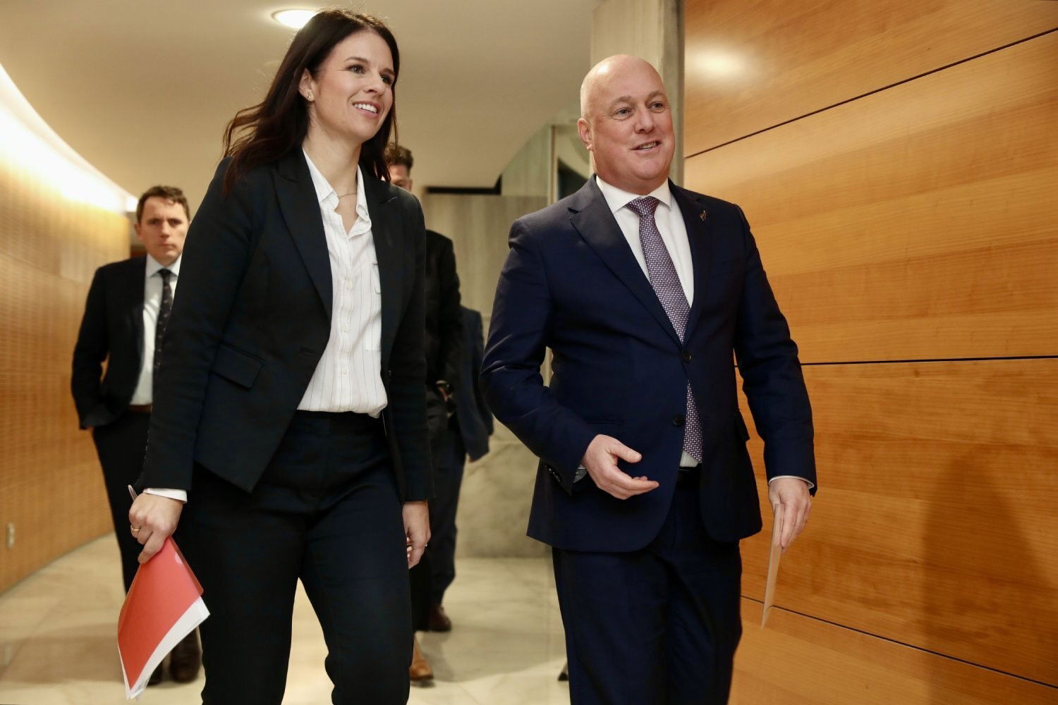 PM Christopher Luxon and Education Minister Erica Stanford 