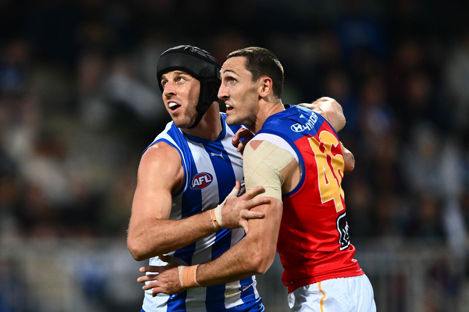 Tristan Xerri dominated the ruck battle all afternoon against the Lions, but the Kangaroos couldn't come away with the win.