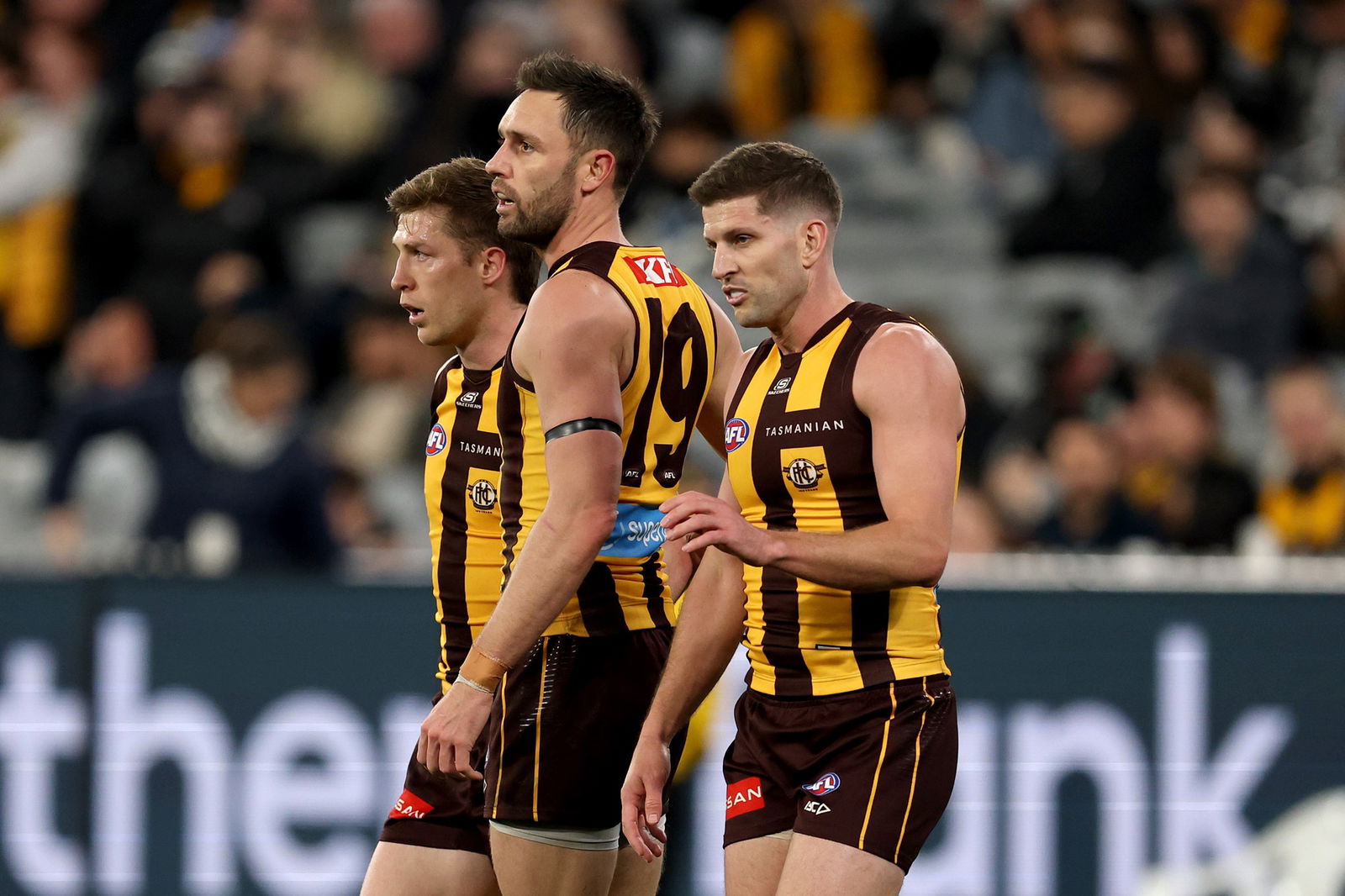 Jack Gunston led the way for Hawthorn with four goals in the 64-point win over Collingwood.