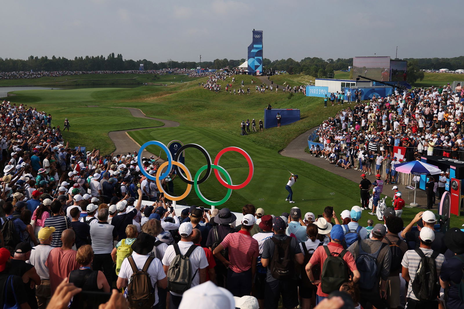 America's Xander Schauffele tees off in his second round