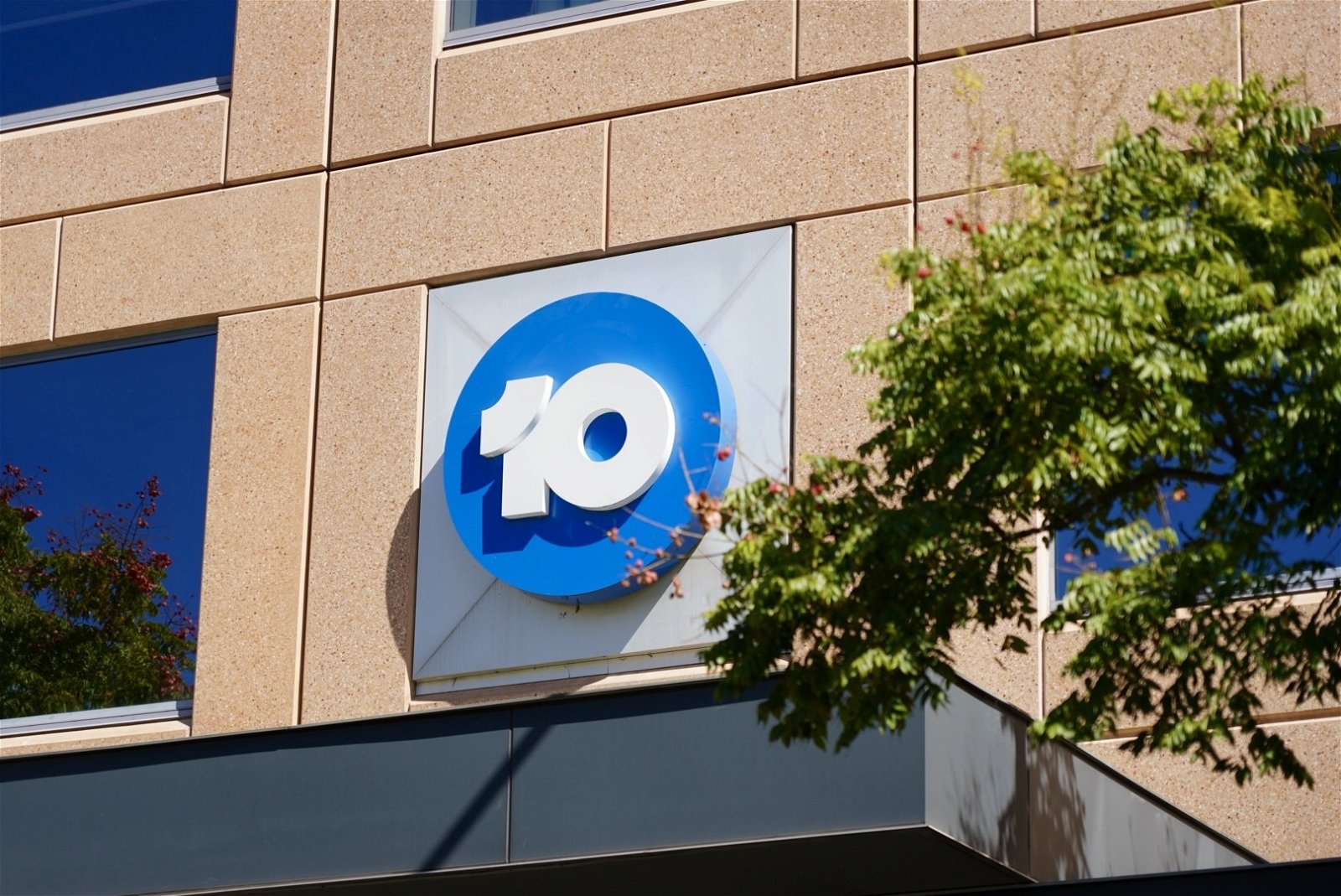 Network 10 sign on building