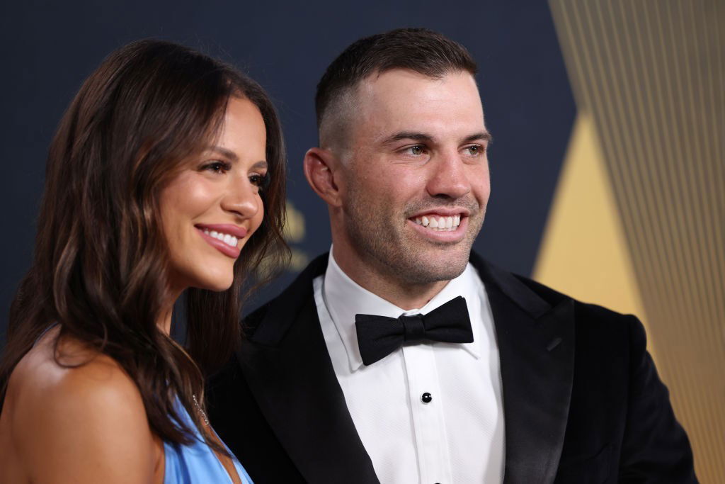 James and Maria Tedesco on the green carpet at the Dally M Awards.