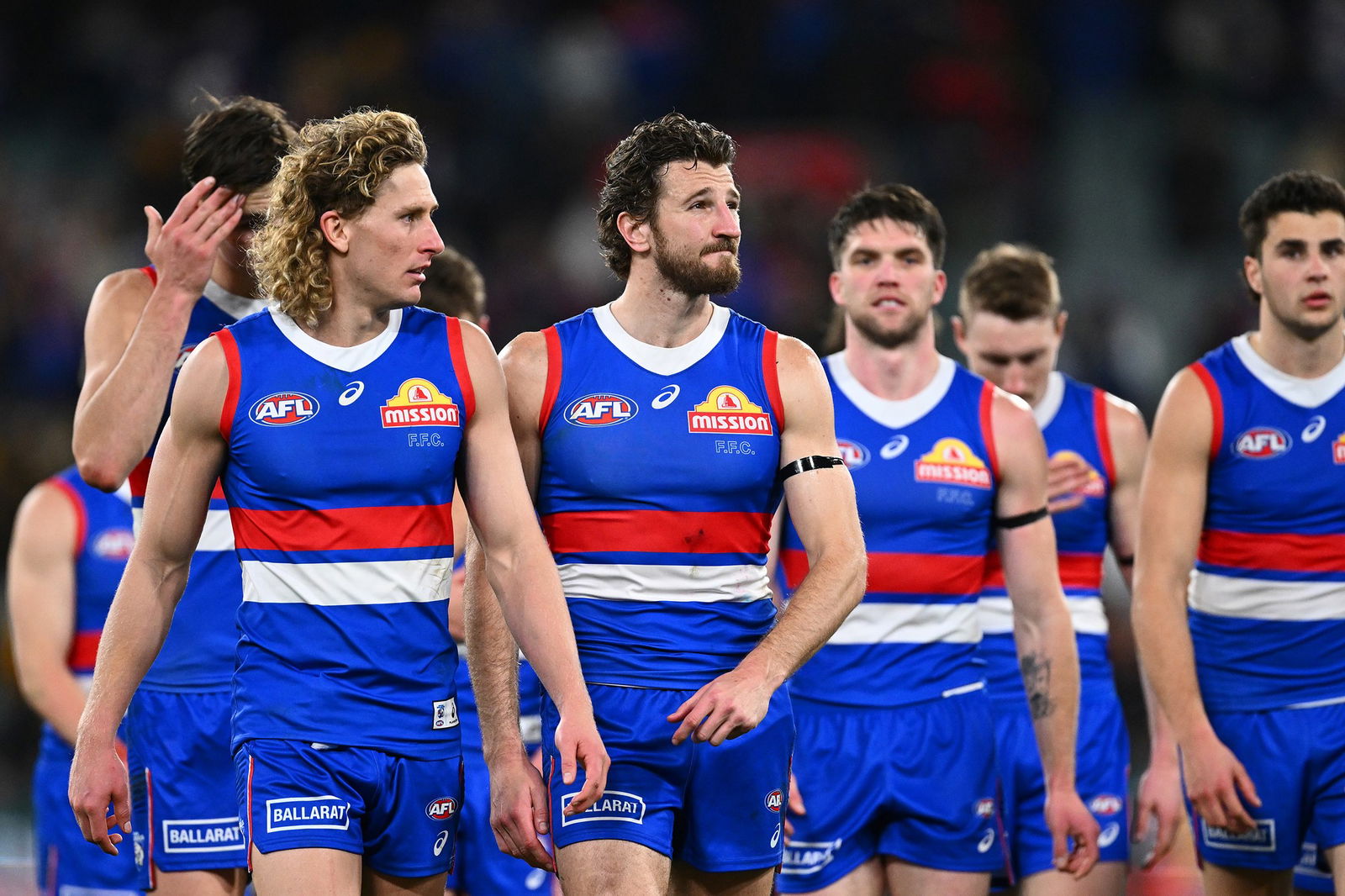 Sad Bulldogs players